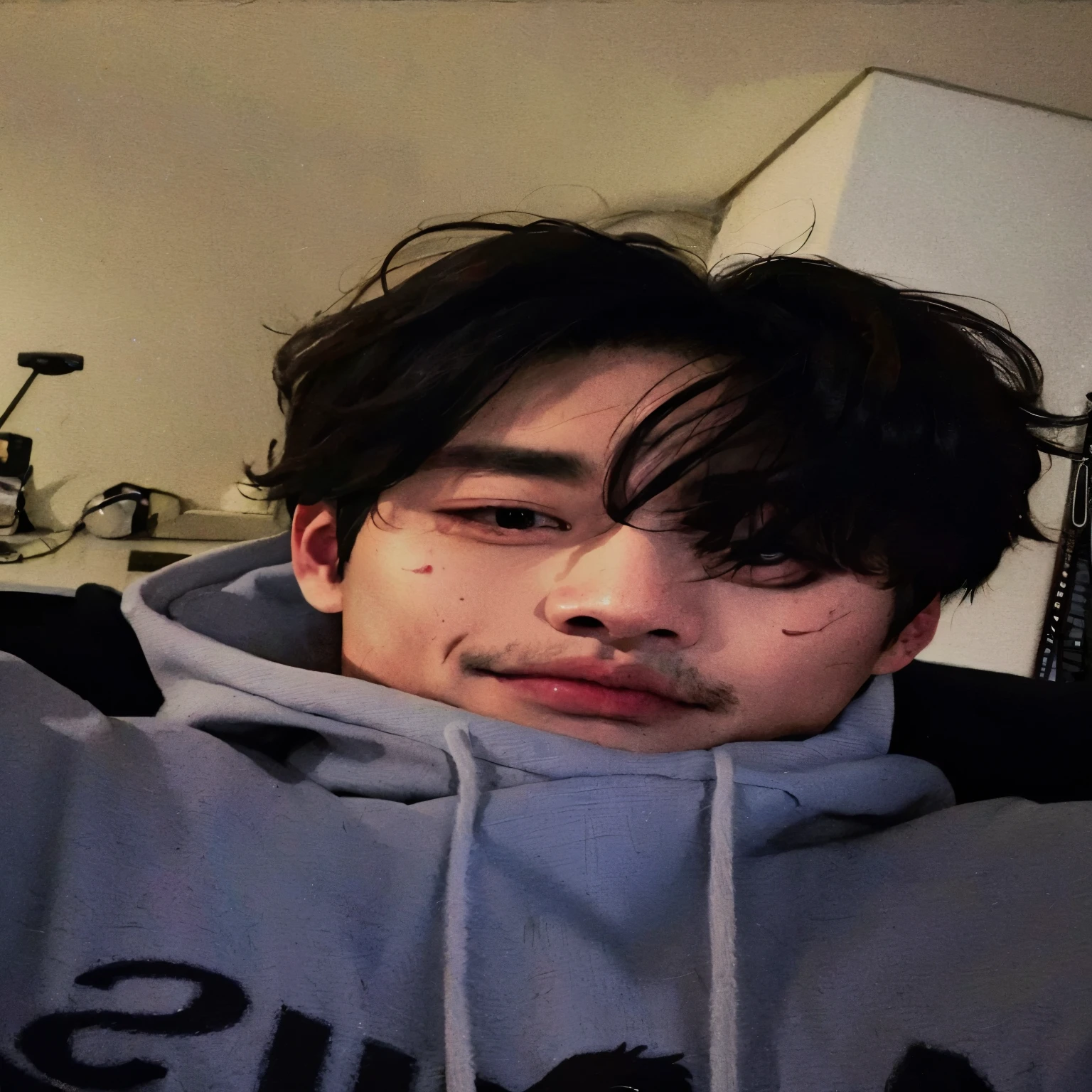 Hay un hombre con una sudadera con capucha posando para una foto., jinyoung shin, aesthetic jinyoung pimple, jungkook, pale korean adorable face, pintar ulzzang, hyung tae, kim doyoung, Jimin\his right eyelid is swollen, accurate Jimin face, kim taejin, cuchilla del grupo de drenaje, Hong June Hyung, ojos holgados, Jung Jaehyun