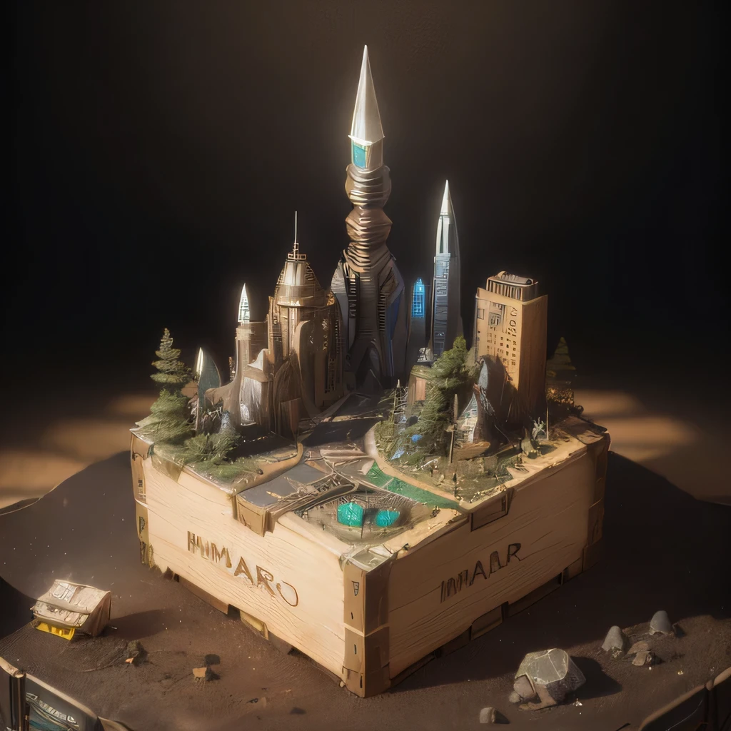 6598年Mars realistic model, (bifurcation, original photo, best quality, masterpiece:1.4),SteampunkCyberpunk6820 City,(CyberpunkMars light:1.3), Mars (related to land),(in a small nature box:1.3),Isometric, small nature, landscape on foundation,landscape,