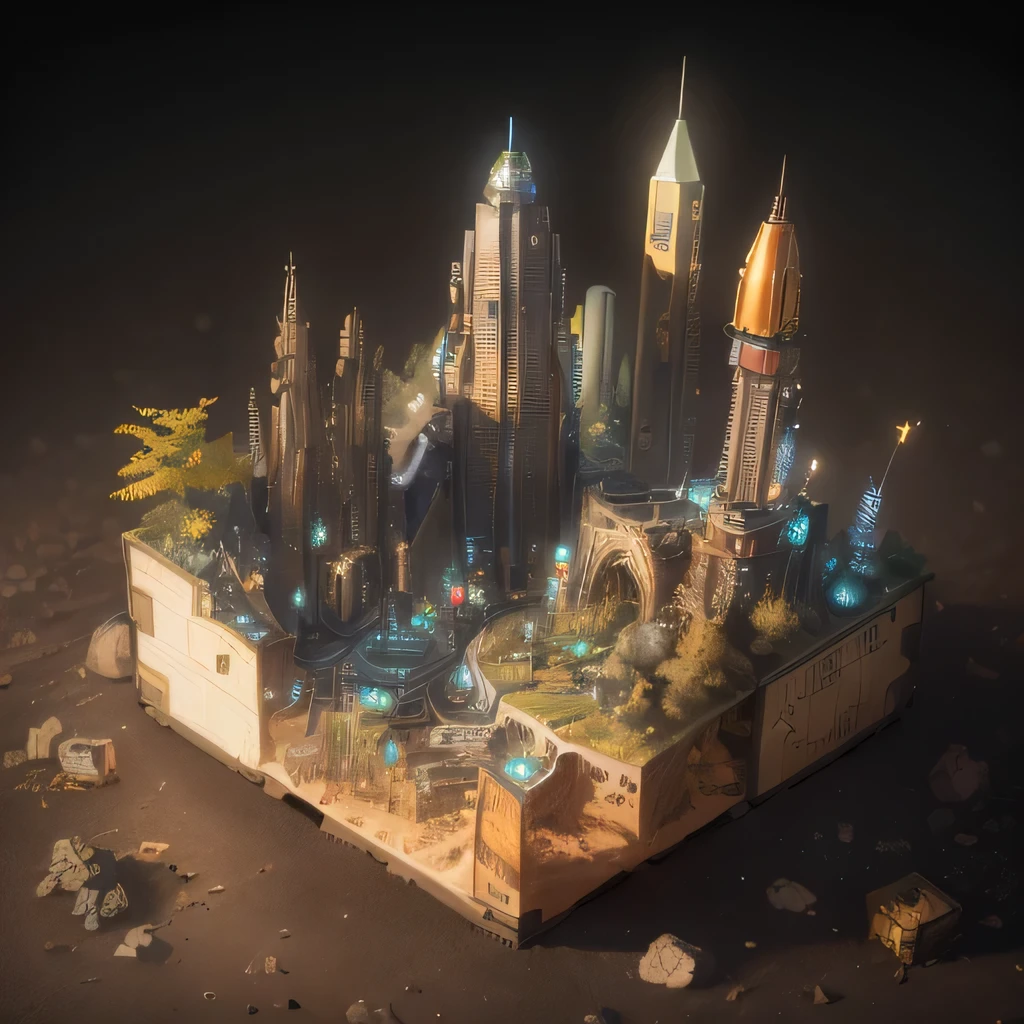 6598年Mars realistic model, (bifurcation, original photo, best quality, masterpiece:1.4),SteampunkCyberpunk6820 City,(CyberpunkMars light:1.3), Mars (related to land),(in a small nature box:1.3),Isometric, small nature, landscape on foundation,landscape,