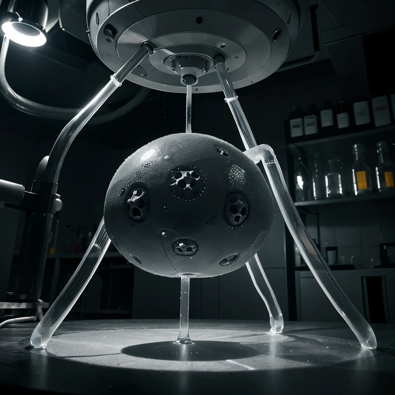 Give me the design of a laboratory corporeal, that it is a bacteriophage