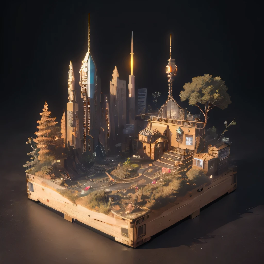 6598年Mars realistic model, (bifurcation, original photo, best quality, masterpiece:1.4),SteampunkCyberpunk6820 City,(CyberpunkMars light:1.3), Mars (related to land),(in a small nature box:1.3),Isometric, small nature, landscape on foundation,landscape,