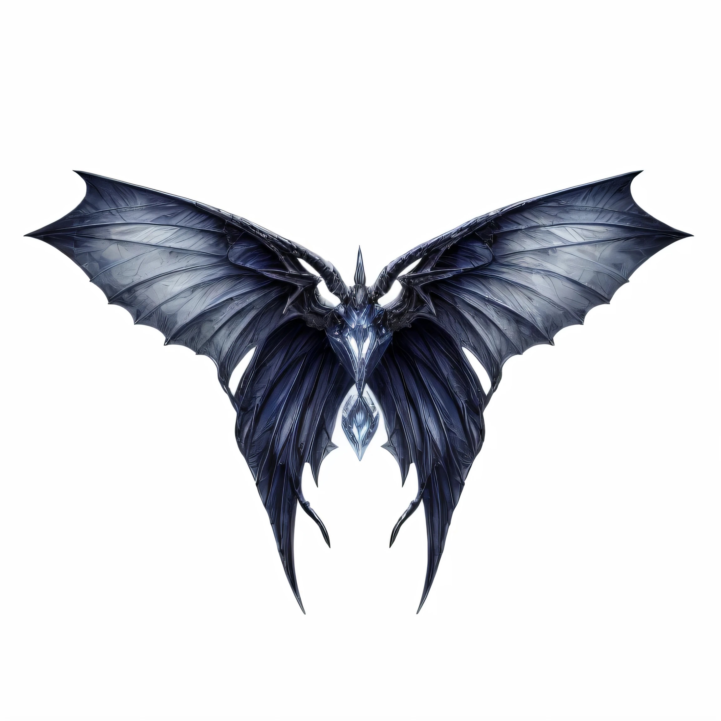 Ice dragon element,bat dragon wings,Navy blue