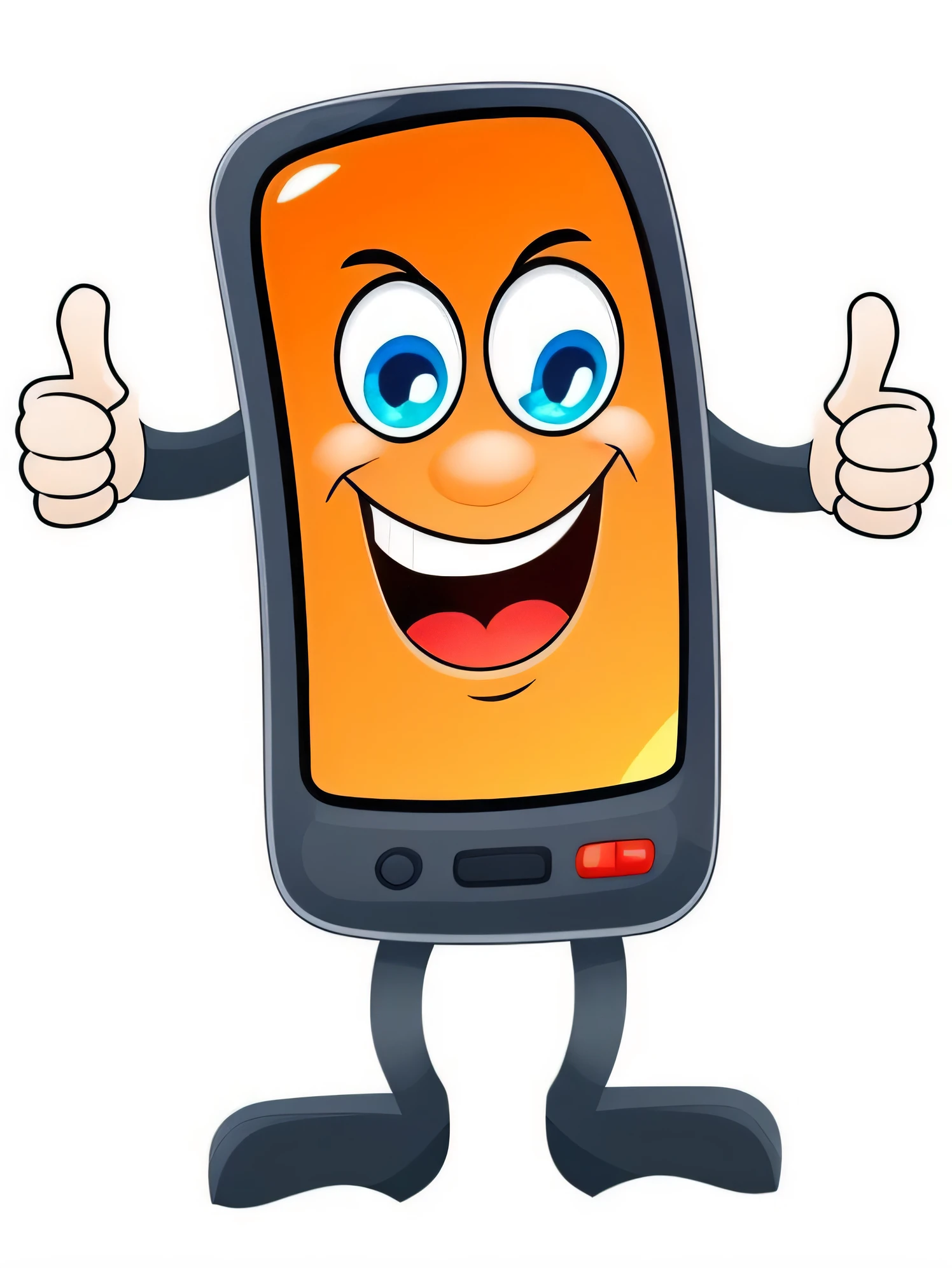 cartoon cell phone with thumbs up and a big smile, holding a very advance phone, cell phone, hold up smartphone, smartphone, android phones, thumbs up, cartoon image, phone in hand, he is holding a smartphone, android cameraphone, avatar for website, uploaded, thumb up, cell phones, cellphone, a super-smart, handheld