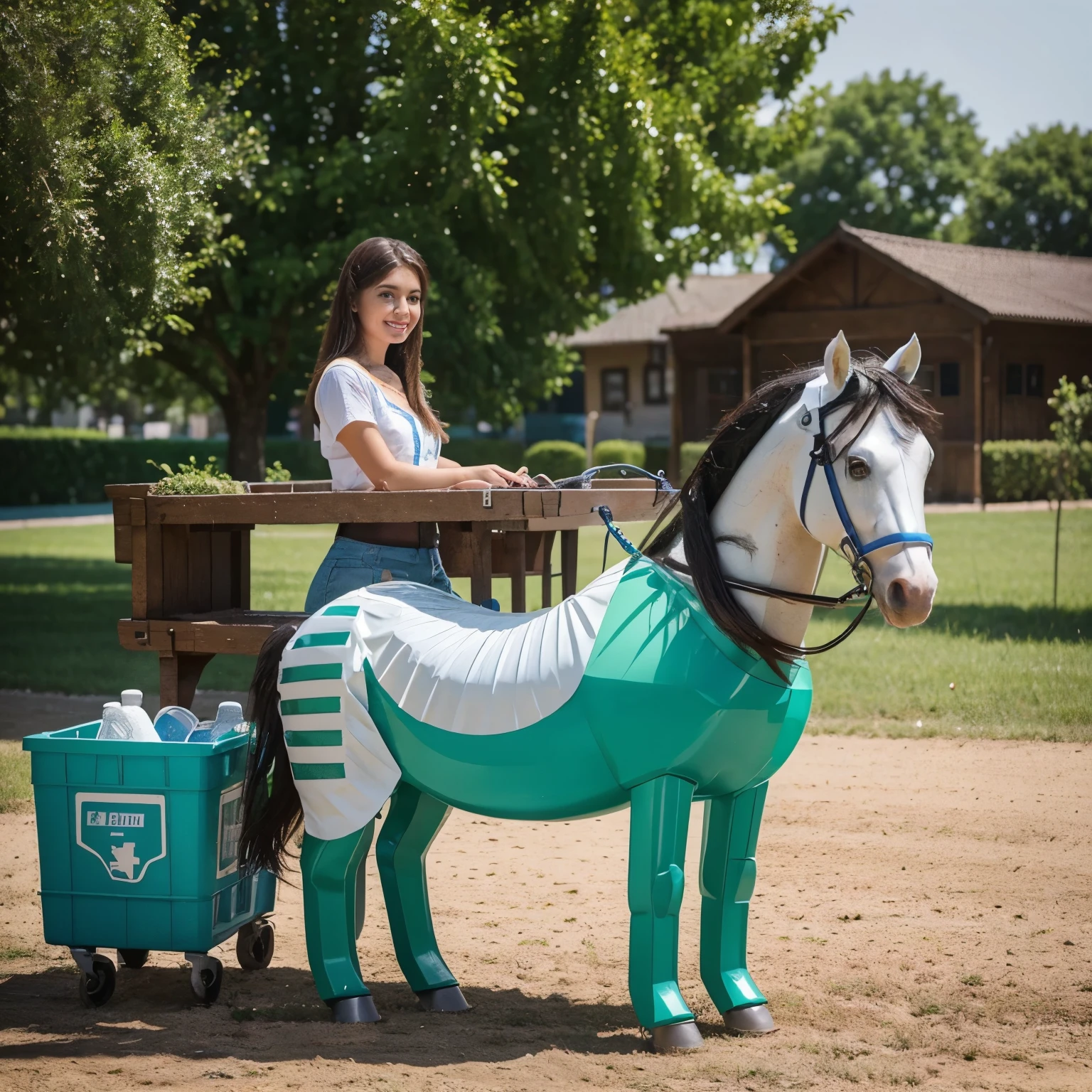 I made this plastic Horse from used bottles 😄👍🏼 It's a great idea 😇 I'm waiting for your feedback🤗 #art #beauty #instagram #nature #instagood #fashion #smile #followers #cute #style #girls #family #photographer #fashionstyle #view #travel #recycle