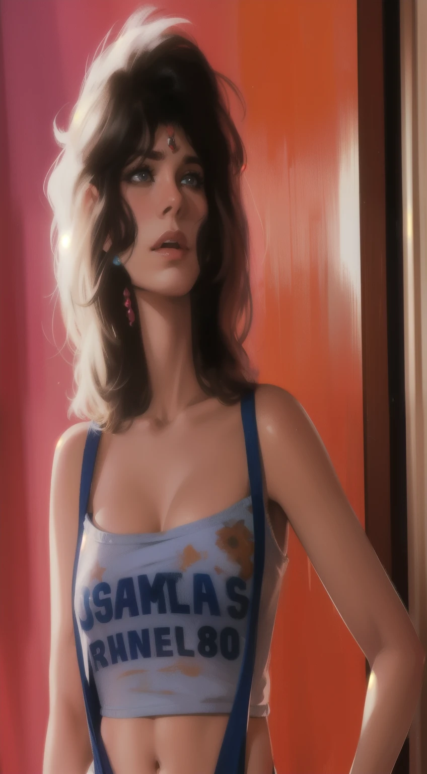 mulher arafada com blusa azul e cinza e jeans, 1 9 8 0 mulher, estilo pinup dos anos oitenta, estilo pinup dos anos oitenta, foto dos anos 80, deanna troi, moda dos anos 80, 8 0 s sport clothing, Calhador Dorian, 8 0 - moda, Filme dos anos 80 ainda, dos 8 0s