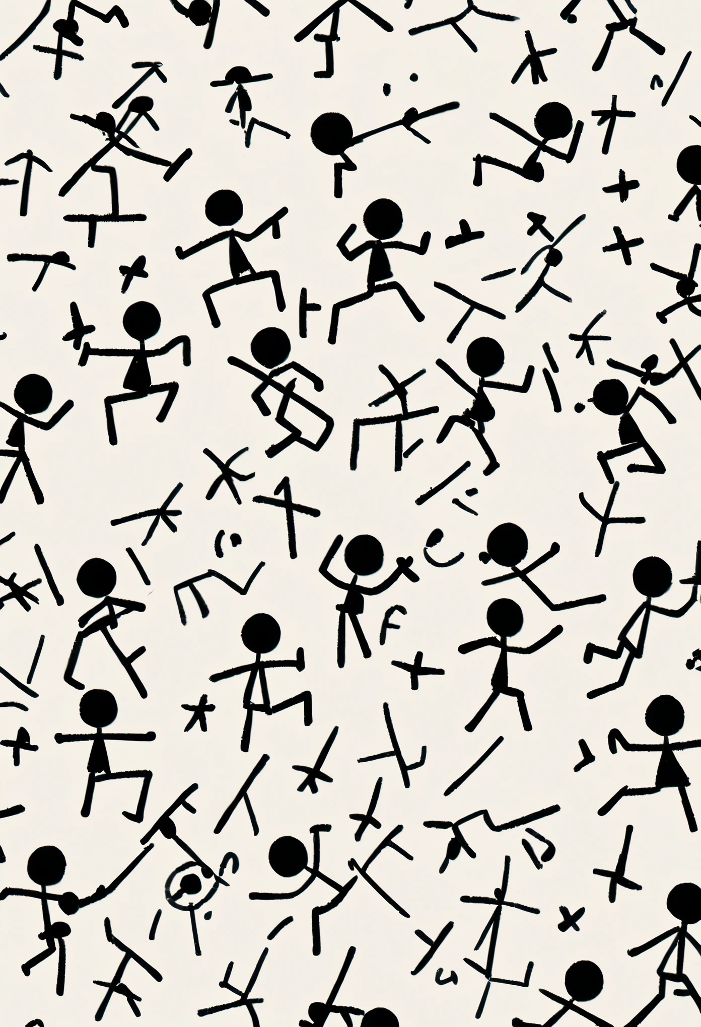 Cartoon sunglasses boy stick figures
