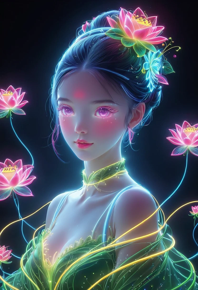 neon lights, luminescent, rich and colorful, Princess, masterpiece, High resolution, Octave 4k, high detail