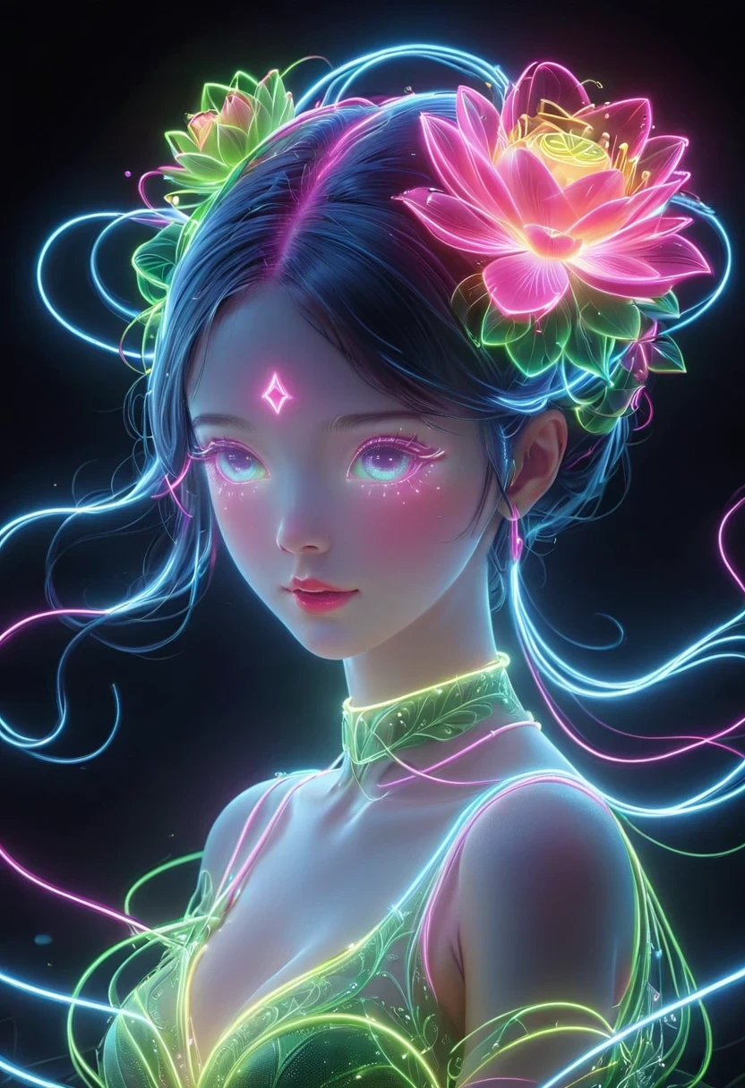  neon lights, luminescent, rich and colorful, Princess, masterpiece, High resolution, Octave 4k, high detail