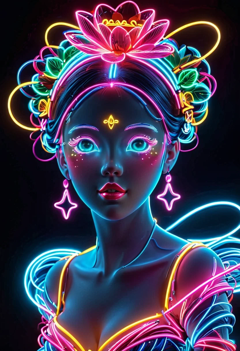  neon lights, luminescent, rich and colorful, Princess, masterpiece, High resolution, Octave 4k, high detail