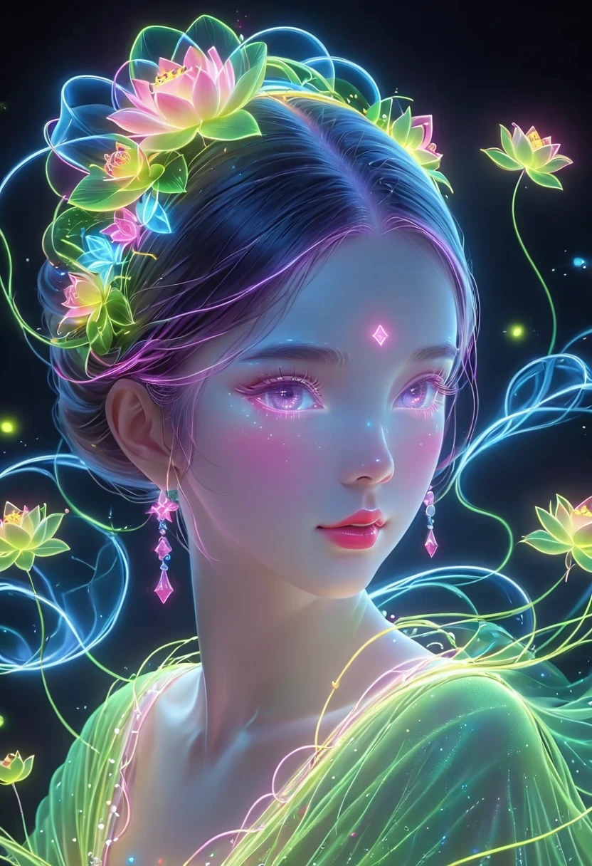  neon lights, luminescent, rich and colorful, Princess, masterpiece, High resolution, Octave 4k, high detail