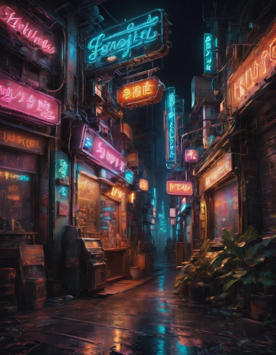 Neon Sign, by greg rutkowski, best quality, masterpiece, very aesthetic, perfect composition, intricate details, ultra-detailed