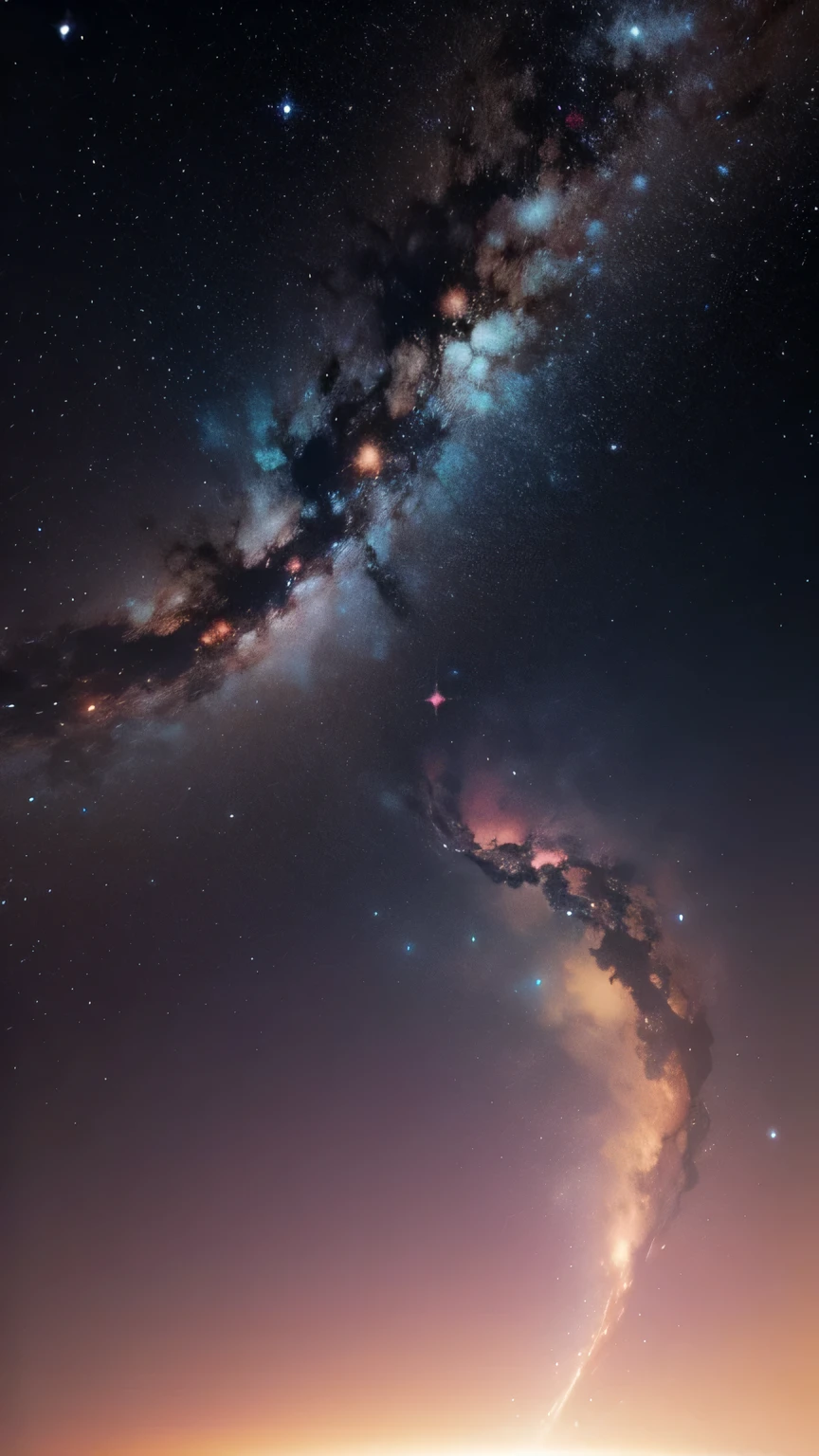 milky way circle in the space, cosmic, high quality, 8k