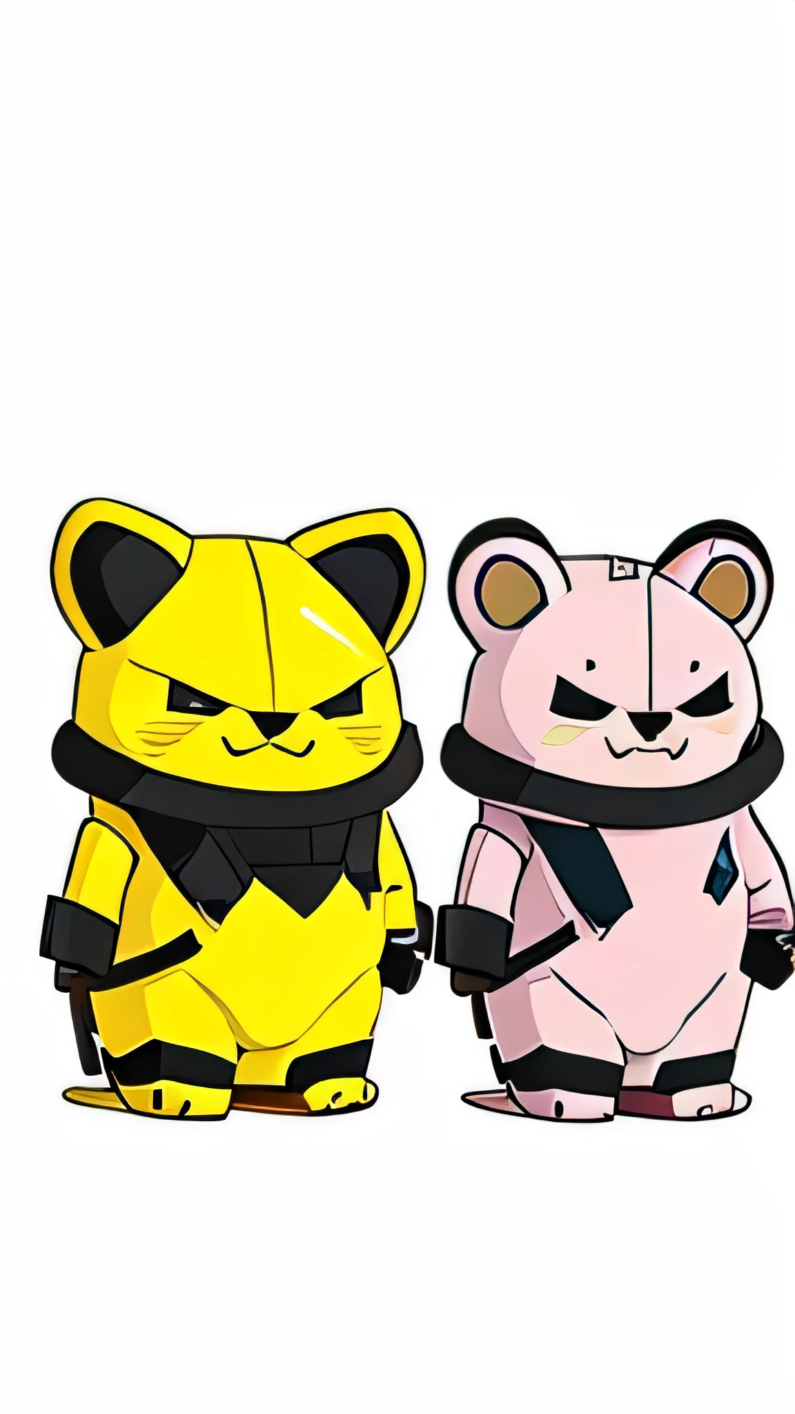 Boneco com formas geometricas em desenho animado