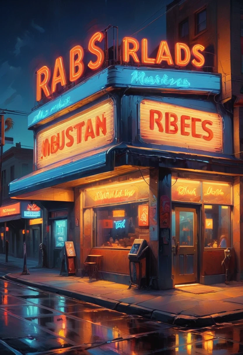 Neon Sign, by rhads, (masterpiece, best quality, perfect composition, very aesthetic, absurdres, ultra-detailed, intricate details, Professional, official art, Representative work:1.3)