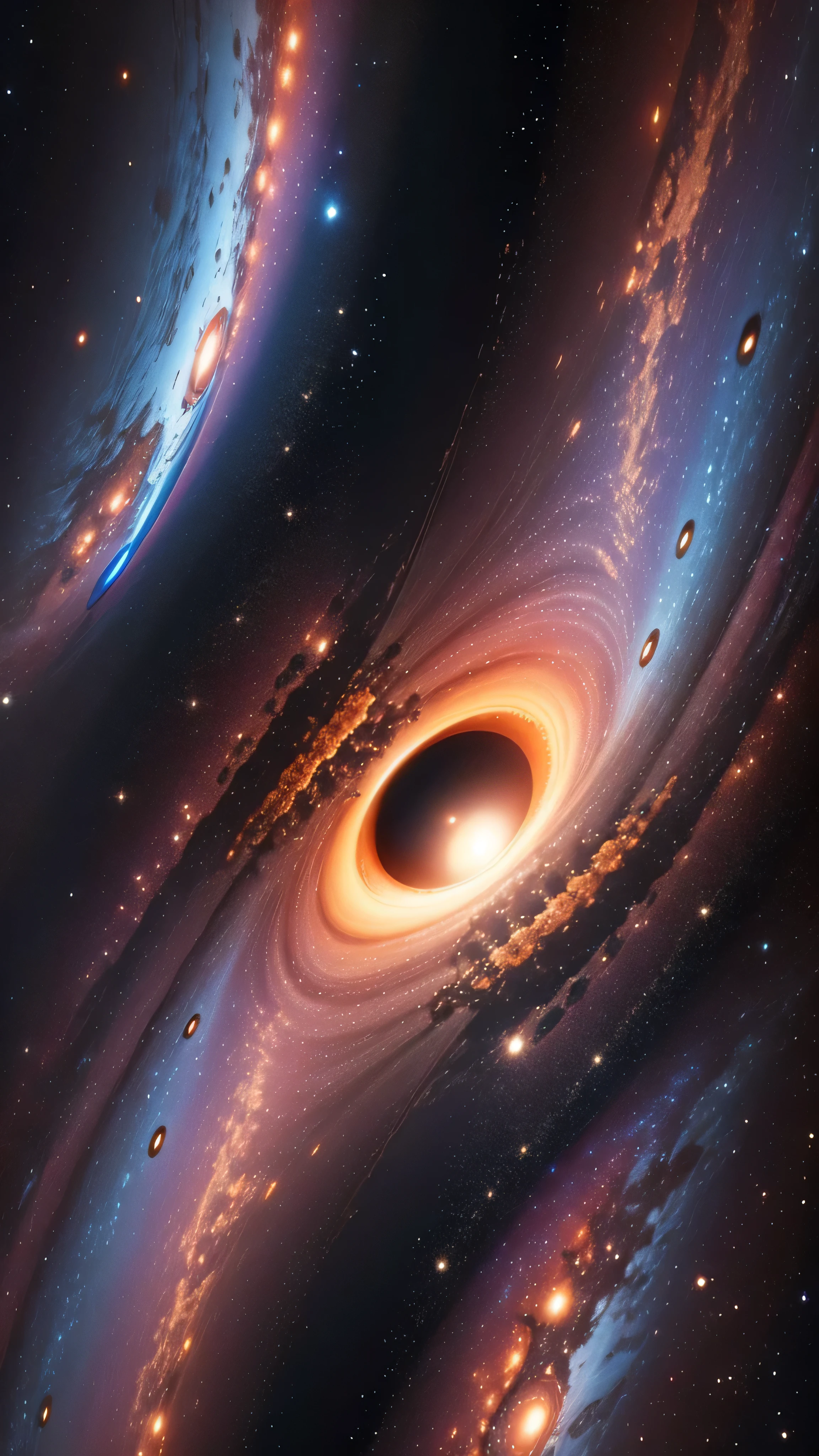 supermassive black hole in the milky way, 8k, high quality, close up