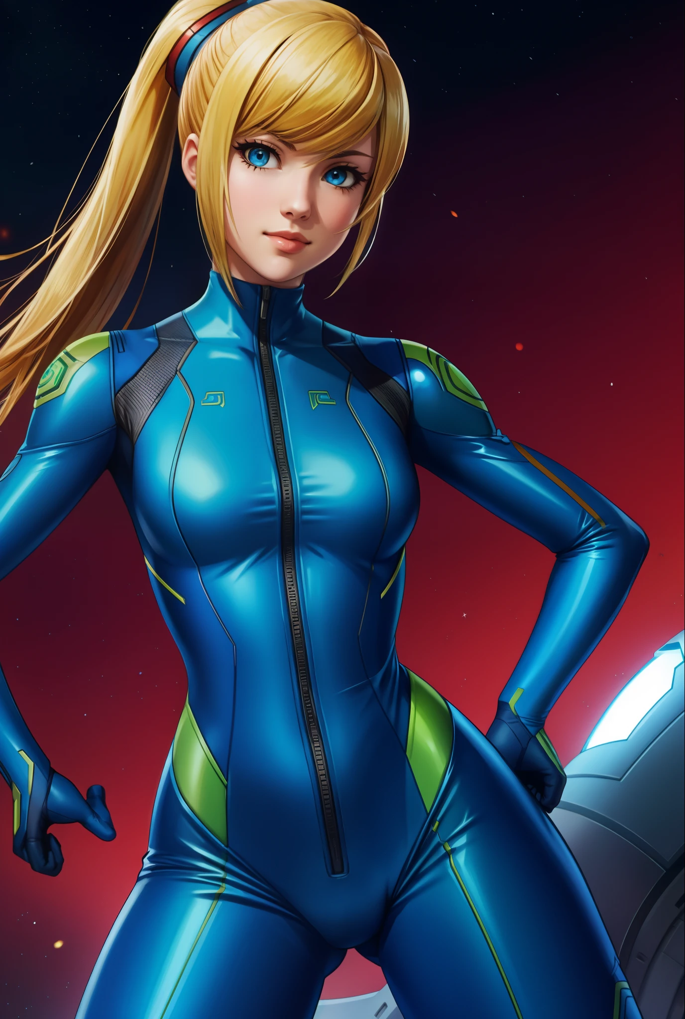 Samus Aran wearing Zero  Suit