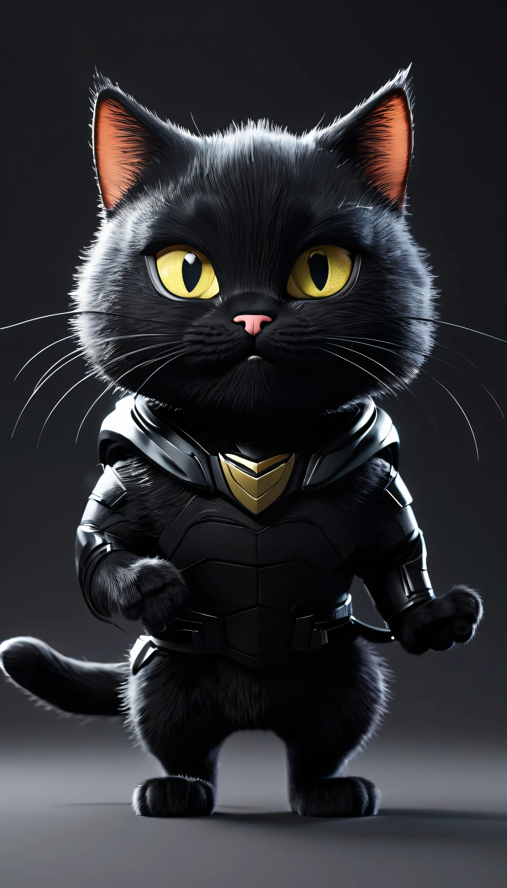 Animated 4K cat hero black