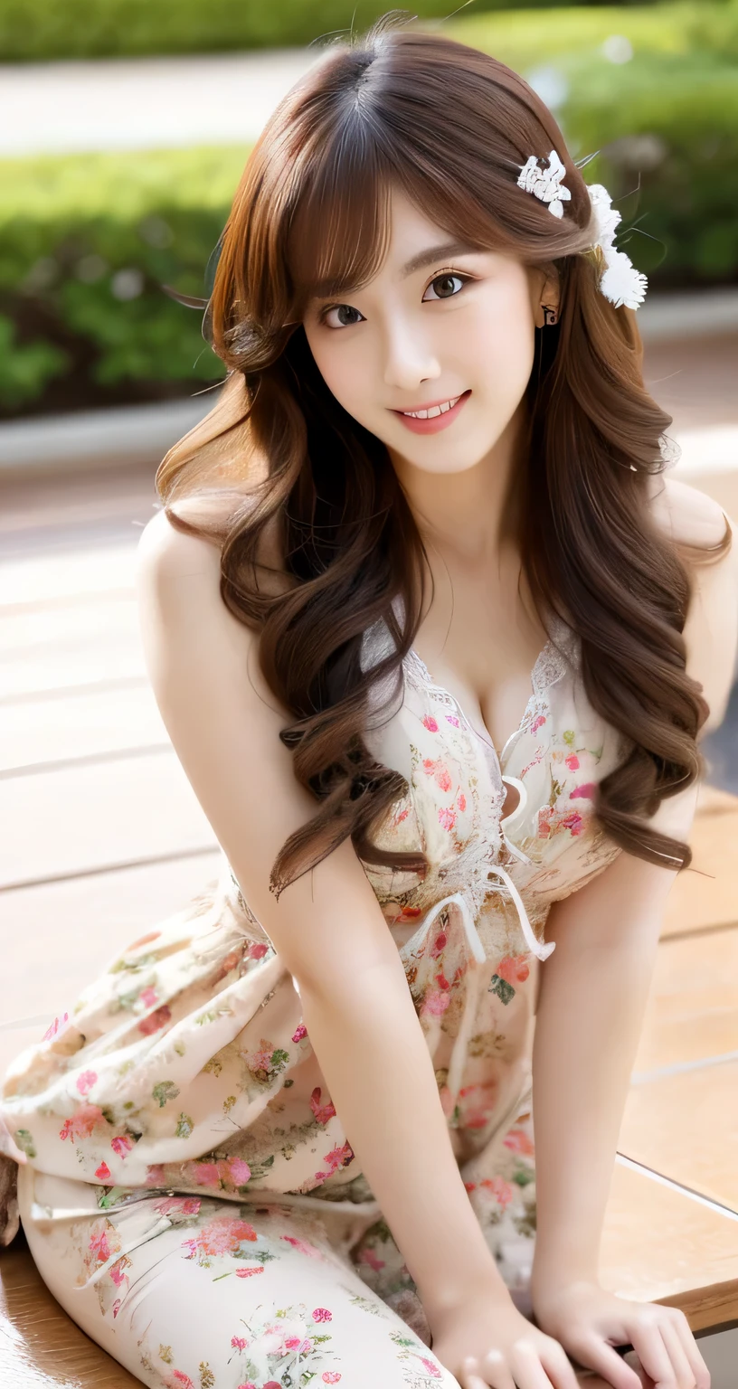 [best masterpiece] table top, highest quality, shape, Highly detailed and finely crafted, High resolution 8K wallpaper, Japanese style,
Dynamic and beautiful form, Sharp features, Full body image of a 20 year old girl wearing spring clothes, oozing sex appeal,
Wavy hair flows softly around the face, cute expression, natural color lip, bold, Sexy pose with a seductive smile,
fashion aesthetics, exuding confidence and charm, [masterpiece]