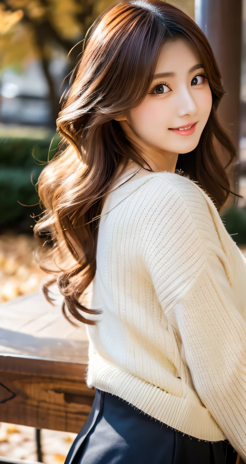 [masterpiece] table top, highest quality, shape, Highly detailed and finely crafted, High resolution 8K wallpaper, Japanese style,
Dynamic and beautiful form, Sharp features, Full body image of a 20 year old girl wearing autumn clothes, oozing sex appeal,
Wavy hair flows softly around the face, cute expression, natural color lip, bold, Sexy pose with a seductive smile,
Harajuku fashion aesthetics, exuding confidence and charm, [masterpiece]