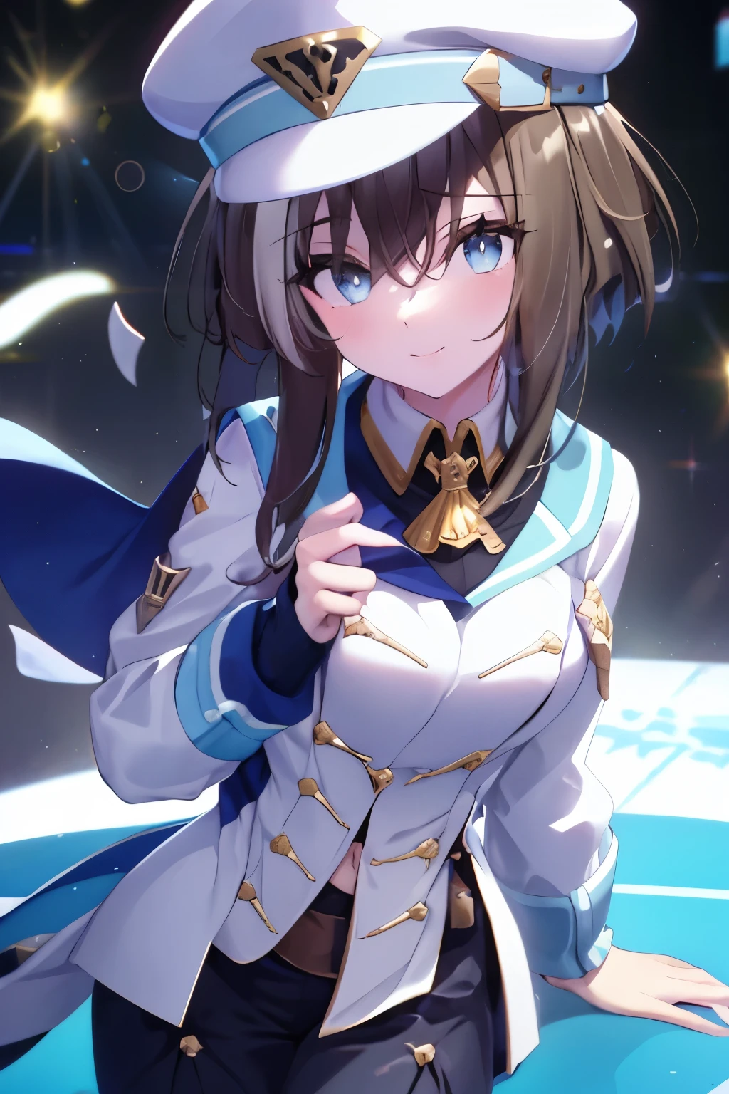 Anime girl in uniform with a sword and a star - SeaArt AI
