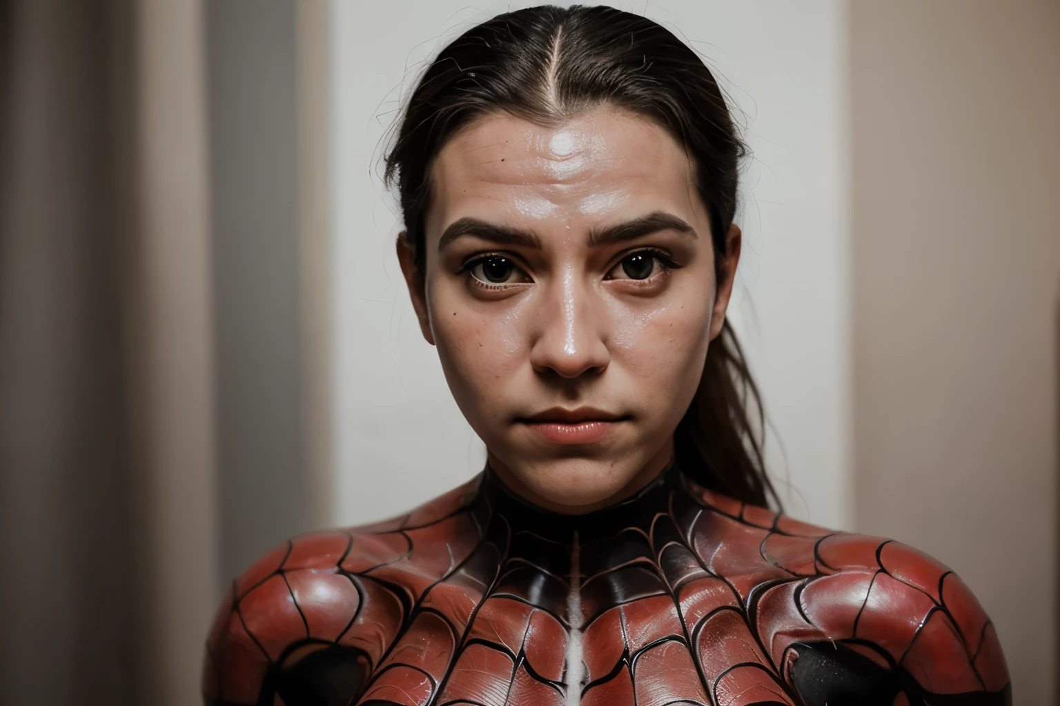Uma fotografia do homem aranha, without mask, os anos 20, bonito, rosto detalhado, looking at the camera, retrato, 8k hd, alta qualidade