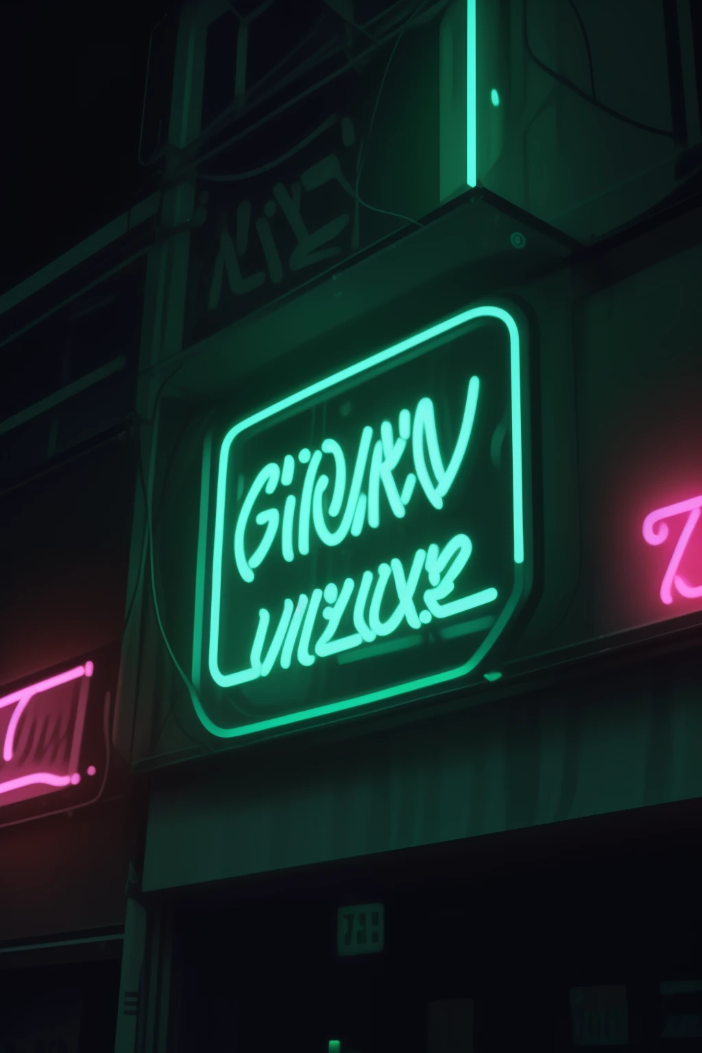 ((Vibrant neon lights:1.5)), ((Glowing neon signs:1.37)), ((Masterpiece of neon art:1.2)), ((Realistic neon depiction:1.4)), ((Detailed neon illustration:1.5)), ((Photorealistic neon representation:1.3)), In the heart of the bustling city, the bright and colorful spectacle of neon signs enchants the night. Each sign is a stunning work of art, its vibrant hues illuminating the darkness with an otherworldly glow. The neon lights dance and flicker in unison, casting a surreal,