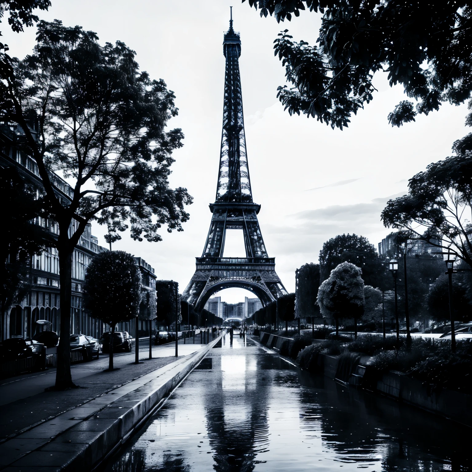 Tour Eiffel dans la jungle ???? et blanc
