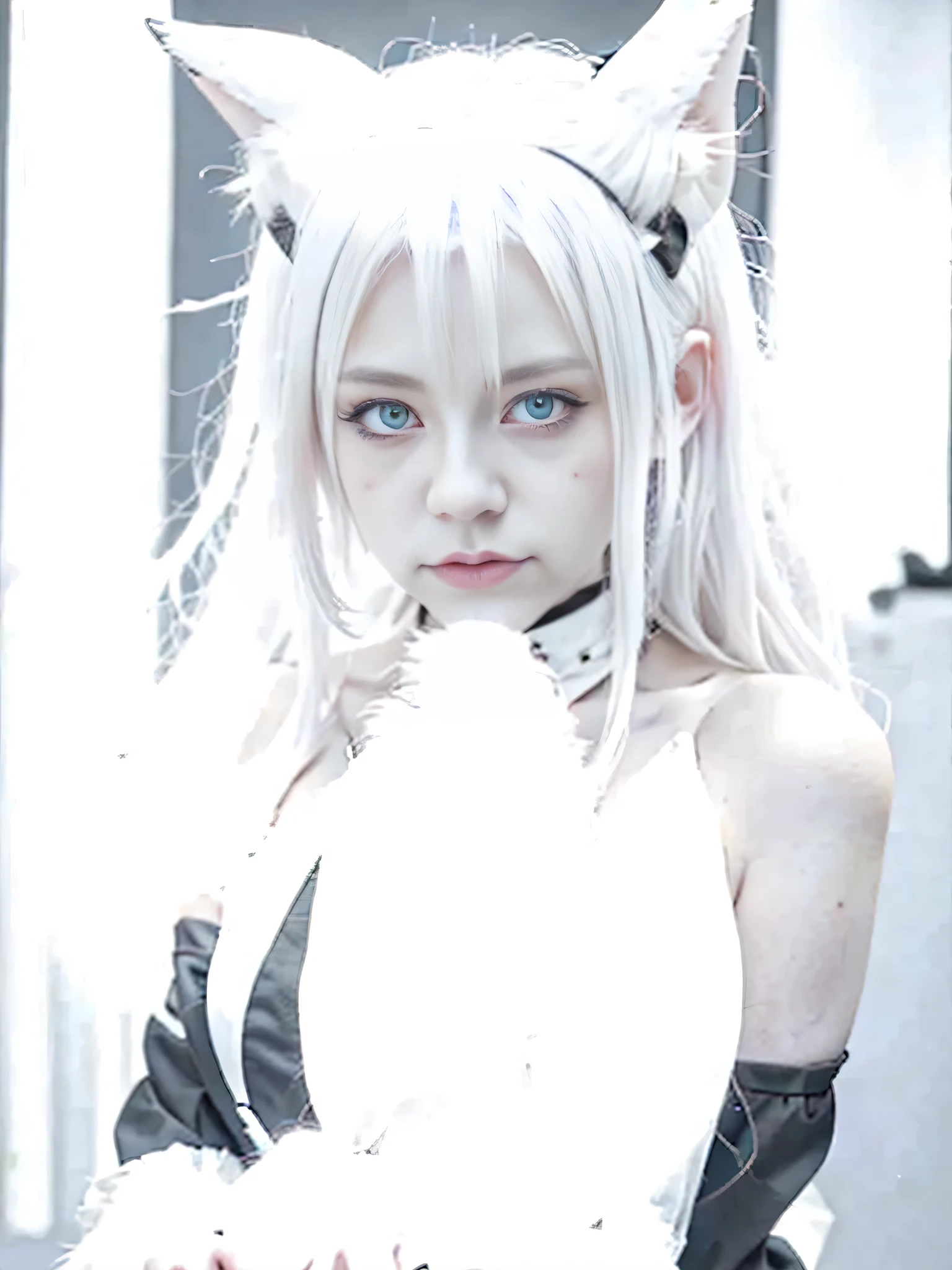anime girl with horns and piercings in black and white, 1 7 - year - old anime goth girl, demon anime girl, anime character, white horns queen demon, beautiful anime portrait, gothic maiden anime girl, anime girl with long hair, tifa lockhart with white hair, white haired deity, anime girl with cat ears, beautiful anime catgirl, perfect white haired girl