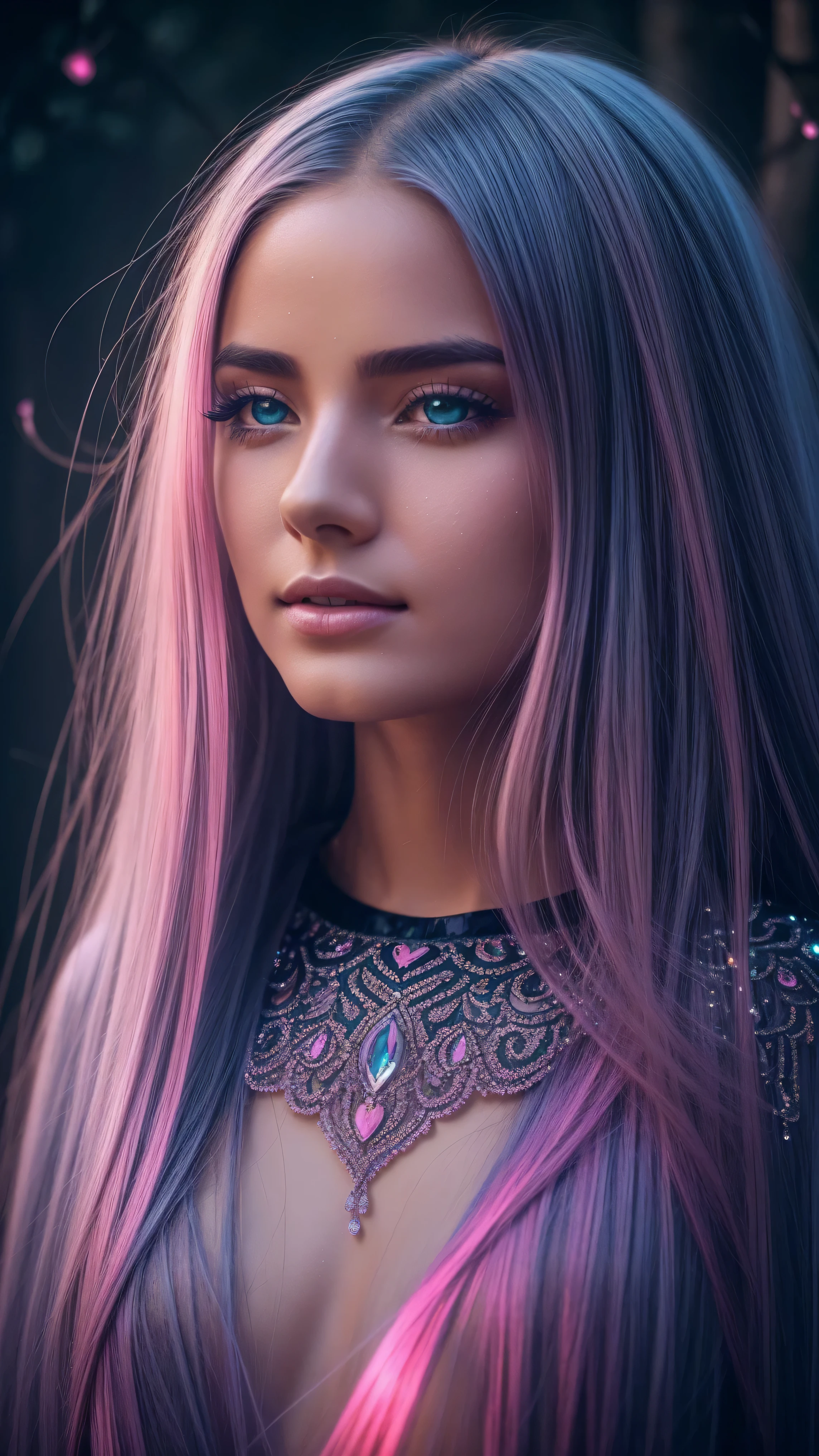 close-upBeautiful realistic girl with blue long hair in the fog,deep atmosphere ,Close-up of clean skin with detailed skin ,,in black tights and a pink blouse ,on an orange background ,Against the background of the starry sky,Bright makeup,EARRINGS WITH GLITTERS,two-leaf gray flower,translucent speckled bifoliate gray,Bioluminescent - Ultra High Quality 8K Music Equalizer, high passion, Rich colors, Soft light, Super detailed photos. ultra high quality 8K, high passion, Noise reduction, яркие Rich colors.. high quality, 8k Ultra HD, high passionhigh quality,мягкие close focus,very beautiful flower, translucent red lily of the valley with dew drop flower, bioluminescent flower glows and shimmers, he grows in a mysterious forest, shrouded in mystery, Сверхhigh quality 8k, high contrast t, Rich colors, Soft light, Ultra-detailed photos. Сверхhigh quality 8k, tall with the spotlight on a girl in a black and red dress.., High detail, realistic beautiful girl with long light yellow hair, Gradient ,girl with good charisma, creative approach to non-standard poses,., Girl in miniskirt, there are splashes of silver dust, and behind him nebula, atmospheric lighting, surrounded by wet dew drops, behind the fantasy world, on a beautiful background, glare, shine, shine, spray drops, high quality, 8k Ultra HD, high contrast, high quality, Soft light, Close-up of a beautiful realistic girl with BRIGHT WHITE TURQUOISE and pink long hair......... ,Close-up of clean skin with detailed skin ,full length, in a short miniskirt, Preparation Realistic room with silver patterns with pearlescent shine,in drops of dew, stands in a beautiful place where there are a lot of rubber hearts ,everything around is pink and blue,grow along the edges with flowers,in the moonlit meadow ,nebula,epic mood,Best quality,ultra detail,Contrast,clear focus,volumetric light
