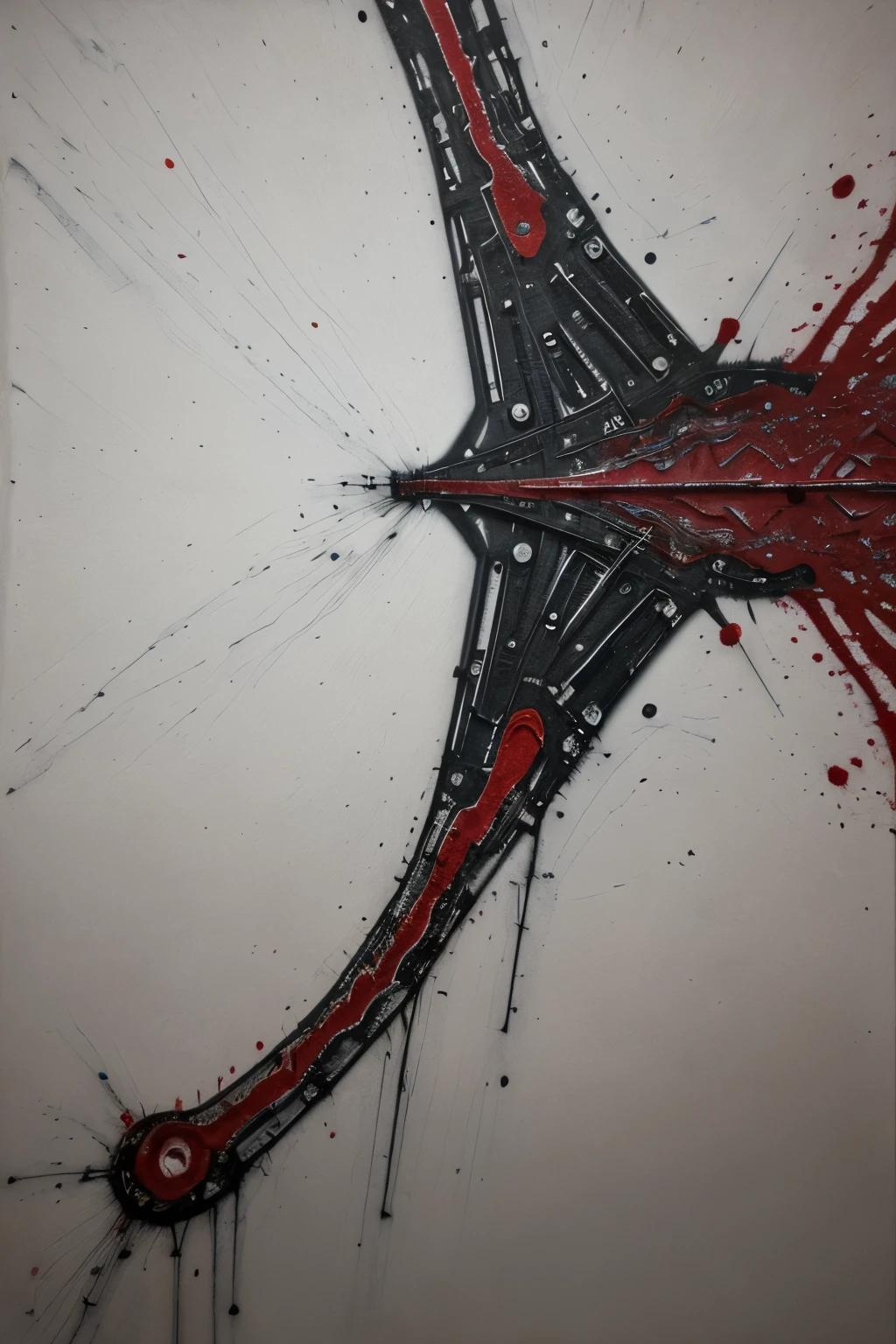 ((best quality)), abstract, organic, mechanical veins, dark, art