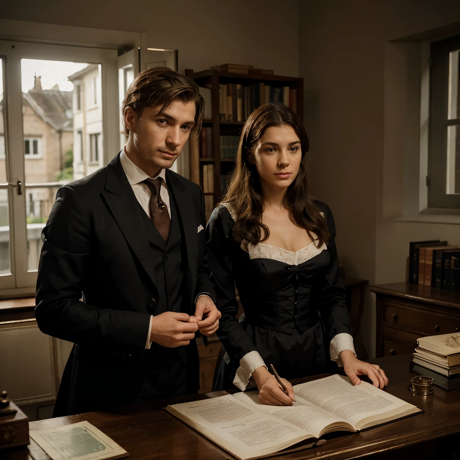 Back to my room, I went to the open window and looked at the night. Estaba oscuro y silencioso. Entonces, de repente, I saw Sir Percival and the Earl in the garden below me. No pudieron verme. I heard the Count say:
“Come, vamos a hablar a la biblioteca, Percival”.
I decided to go out through the window and walk along the roof until I reached the library.. I had to listen to what they said. It had started to rain. The Earl and Sir Percival were sitting near the open window below me. I could hear everything.
“Things have gotten serious.”, Percival”, dijo el Conde. "We must decide our future tonight. Ambos regresamos a esta casa
desde el extranjero con deudas, ¿No?”
"Yes —dijo sir Percival. “I needed a few thousand pounds and you needed a few hundred… and without the money we would be in big trouble.”.
"Yes, y entonces te casaste con tu esposa. But what did I tell you about your wife and Miss Halcombe?
'How should I know?' said Sir Percival.
WILKIE COLLINS 'I told you to stay calm. En cambio, su ira* he lost the signature on the document and that's why he made us lose the money. Then Miss Halcombe wrote to her solicitor for the first time and today she wrote again.
I could not believe it! How had I managed to read the letters when I gave them to Fanny?
“Thank your lucky stars”, continued the Count, “that you have me at home to solve all these problems as quickly as you do them