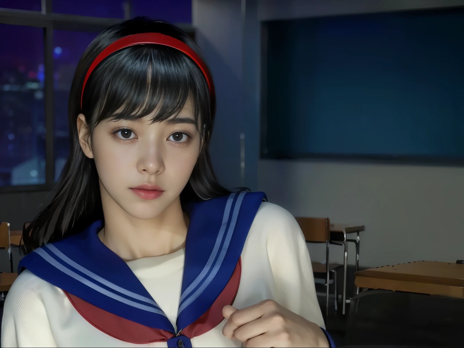 (8K, highest quality, masterpiece:1.2), (realistic, photo-realistic:1.37), Super detailed,highest quality, ultra high resolution, professional lighting, photon mapping, radio city, Physically based rendering, cinematic lighting,  late night path,written boundary depth, sharp focus,sunbeam, good composition,(Bokeh:1.2) 1 girl,alone,(whole body), (closed mouth),fine and beautiful eyes, stop temporarily, tight waist,Japanese high school girl, black hair,messy hair,long hair fluttering in the wind,(Ulzzang-6500:1.2)
 mix 4, hiqcgbody