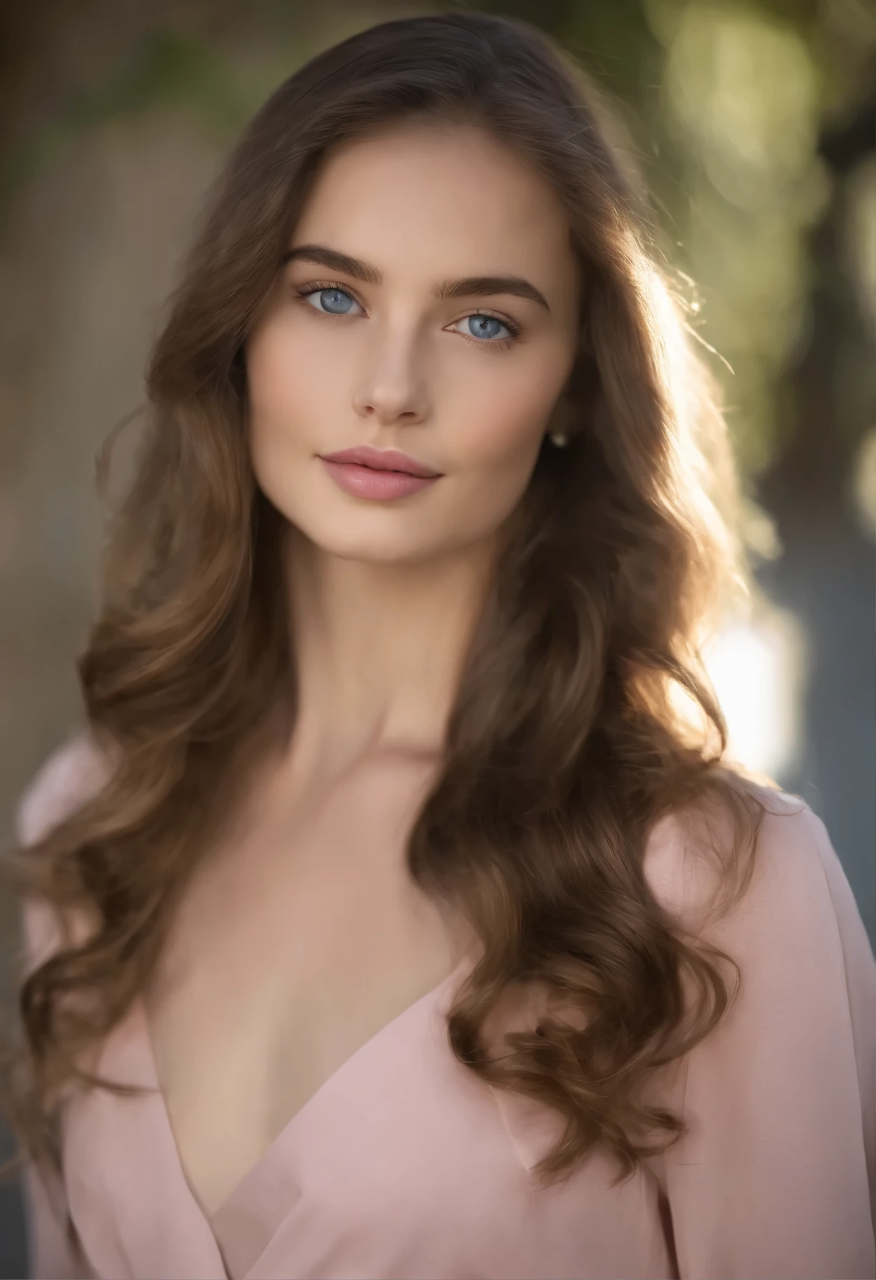 Une jeune fille de 16 ans aux longs cheveux brun. Visage très fin. Fille assez maigre d’une taille mannequin. Fille adolescente. Fille timide mais sexy. Fille sexy aux yeux bleus Klein profonds. Dark blue eyes. Dark royal blue eyes. Fille très sexy au visage ovale et harmonieux. delicate girl. Yeux bleu roi. sourcils soignés. Nez fin, elegant, Proportionate. Nez assez petit. Joue rosées et douces. Pink cheek of shyness. Joue rose. Peau blanche. pale skin. Peau douce. A touch of pink on her cheeks. Sourire discret. Image of her bathed in natural light, mettant en valeur sa silhouette et son expression vivante. natural beauty. Menton subtil, Proportionate. Fille sexy. Fille de 16 ans. Yeux bleus profond. Fille jeune et maigre.