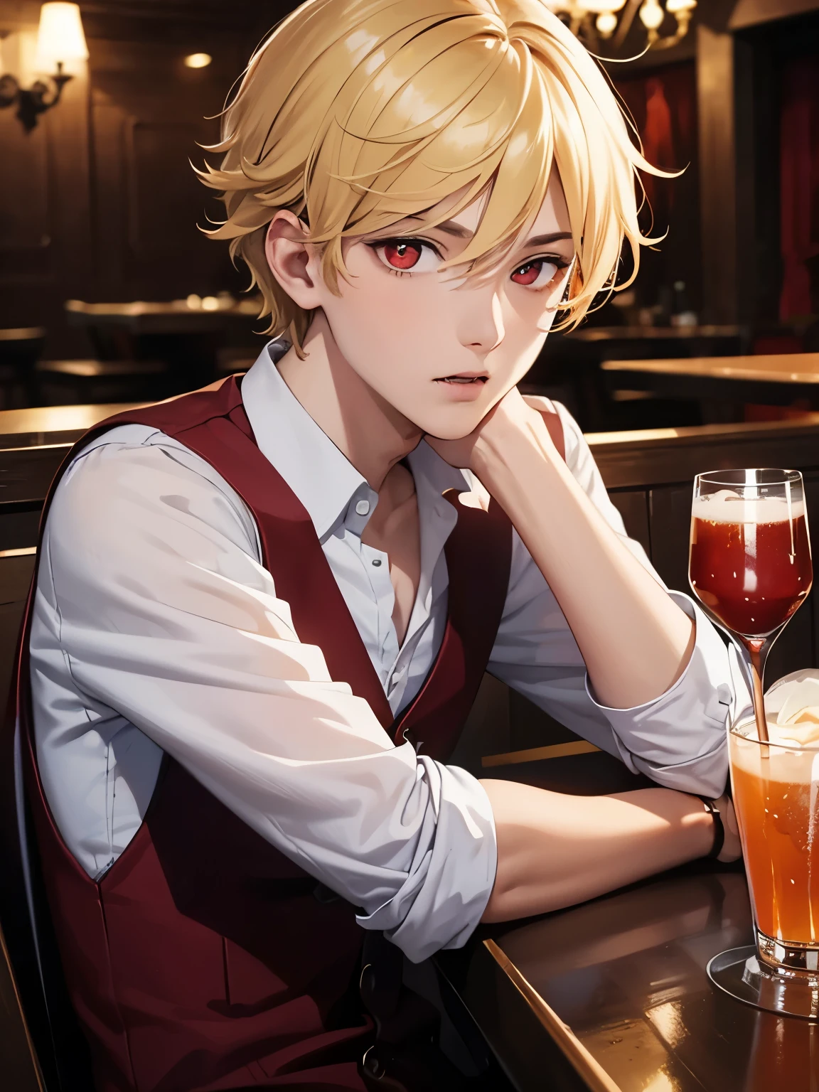 SaitoIchigo; aniscreen; solo, 1boy, alcohol, shirt, night, black jacket, blush, holding, smile, stubble, suit, collared shirt, sunglasses, drinking glass, formal, holding cup, cup, male focus, open mouth, white shirt
 <lyco:oshinoko_0414_extract32783_convP01_linearP04:0.95>