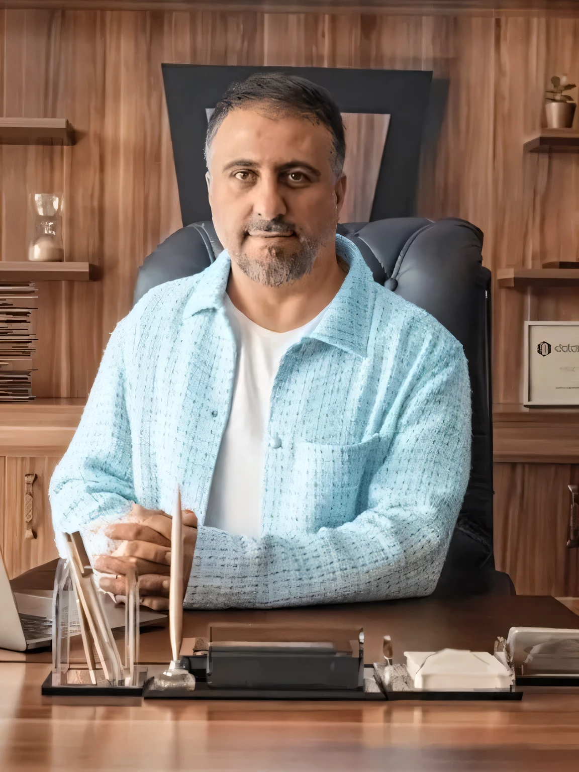 there is a man sitting at a desk with a laptop and a pen, aykut aydogdu, nekro petros afshar, edin durmisevic, reza afshar, ivan laliashvili, george doutsiopoulos, baris yesilbas, sam nassour, bogdan rezunenko, george patsouras, gui guimaraes