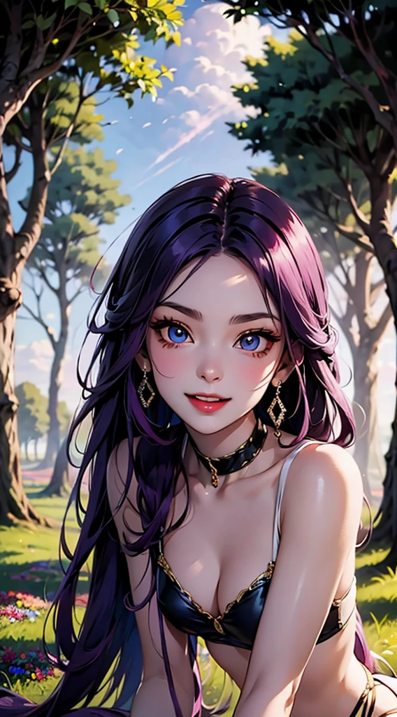 (high quality,best resolution:1.2),(portraits,photography),(vibrant colors),(soft lighting),(beautiful detailed eyes,beautiful detailed lips,extremely detailed face and eyes,long eyelashes),(dark-haired girl),(peaceful expression),(flowing dress),(kneeling on lush green grass),(surrounded by colorful flowers),(sunlight filtering through the trees),(dreamy atmosphere)