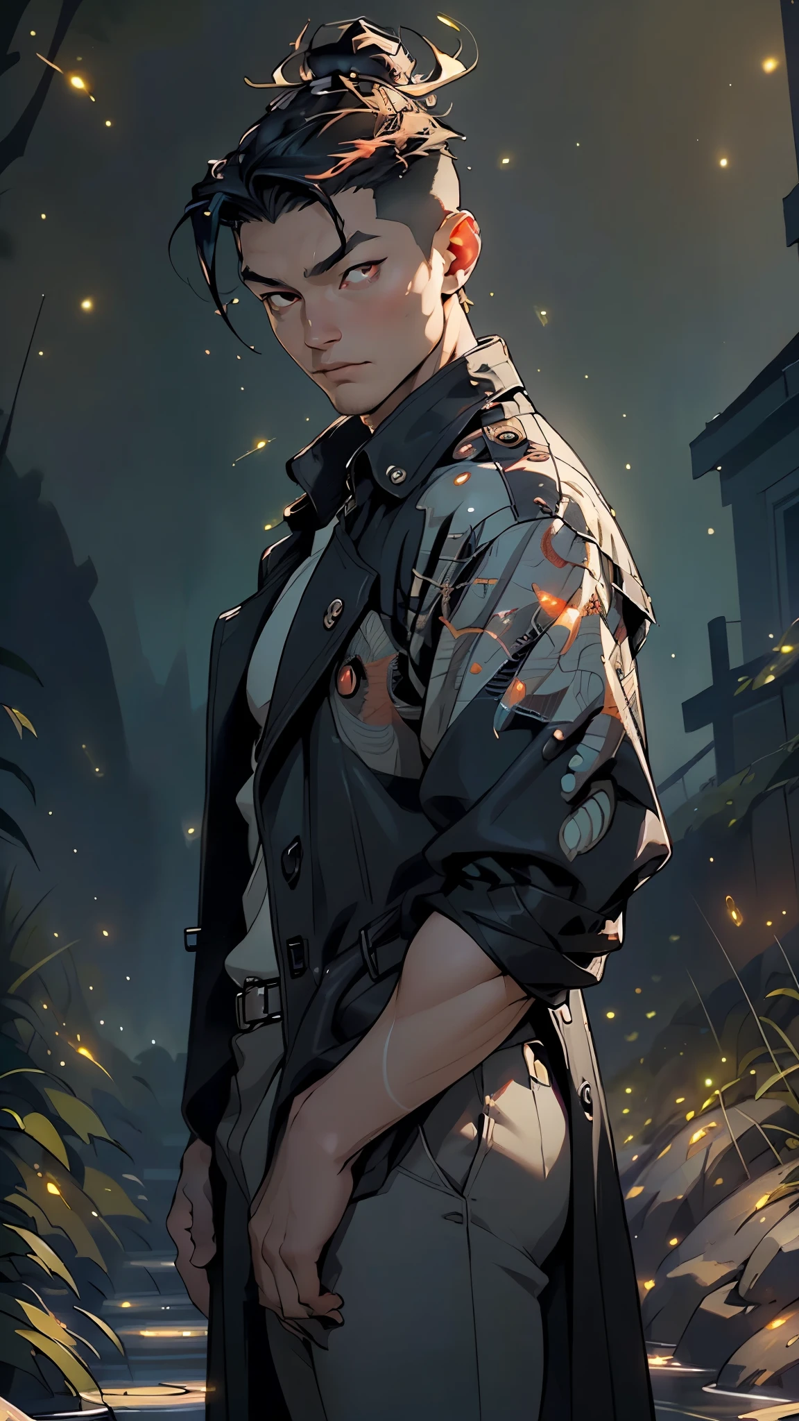 man:1.5,1 man,super manly korean man,((korean man)),(male,muscle,1boy, 1 boy,pectoral,man chest, muscular), 25 year old man,young,((1male,1 male,1man,man,male gender:1.5,handsome man,male focus)),((man with very thick antlers:1.5,huge elk antlers:1.5,elk_antlers:1.5,fireflies between the antlers)),(((Visual kei,male idol,a korean man with black jacket, short hair undercut))),young handsome male,black hair,(((red_eyes:1.3))),intricate eyes,beautiful detailed eyes,symmetrical eyes,slanted eyes:1.3,black hair,perfect face,nice hair style,((detailed face)),
serious face,evil eyes,
(kpop dark clothes),(((kpop dark outfit,trench coat))),((bulge in pants)),((intricate outfit,intricate clothes)),
(dynamic pose:1.0),mocking,(centered,scale to fit dimensions,Rule of thirds),
((((many fireflies,fireflies,glowing fireflies,fireflies in the background)))),
((beautiful bath house made of greek marble and pillars, beautiful clear water in pool,at night)),scenery:1.25,((intricate scenery)),((greek temple background)),
(Glossy greek ornaments),highres,sharp focus,(ultra detailed,extremely detailed),(photorealistic artwork:1.37),(extremely detailed CG unity 8k wallpaper),(((vibrant colors,vibrant theme))),(intricate),(masterpiece),(best quality),artistic photography,(photography taken by sldr),(intricate background),perfect rendered face,perfect face details,realistic face,photo realistic,((intricate detail)),(((realism))),