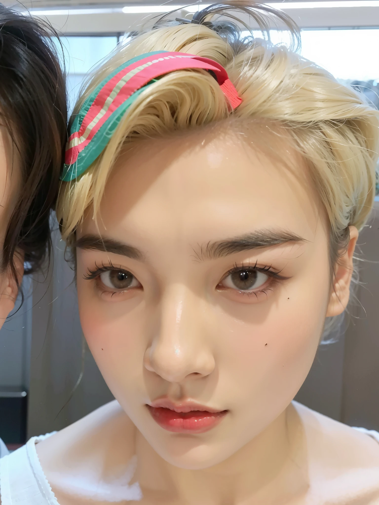 there are two asian men posing for a photo, Jimin\the right eyelid is swollen, cai xukun, Jinyoung Shin, adorable and pale korean face, XQC, cara muito clara, rosto bonito e claro, fechar o rosto, Jungkook, Kim Doyoung, taejune kim, taken at the beginning of 2020, fechar no rosto, dez lee