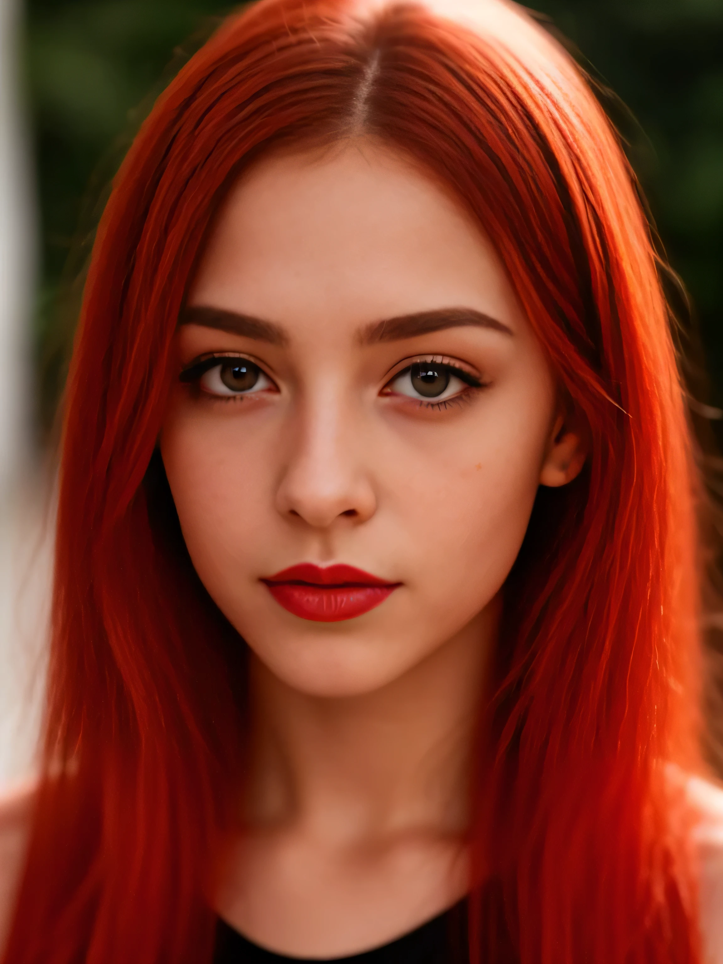 Cuerpo completo de chica pelirroja, cara extremadamente detallada, ojos medianos cafe claro, rostro con pecas, cuello con lunares, con vestido color rojo, manos extremadamente detallado.
expandir imagen