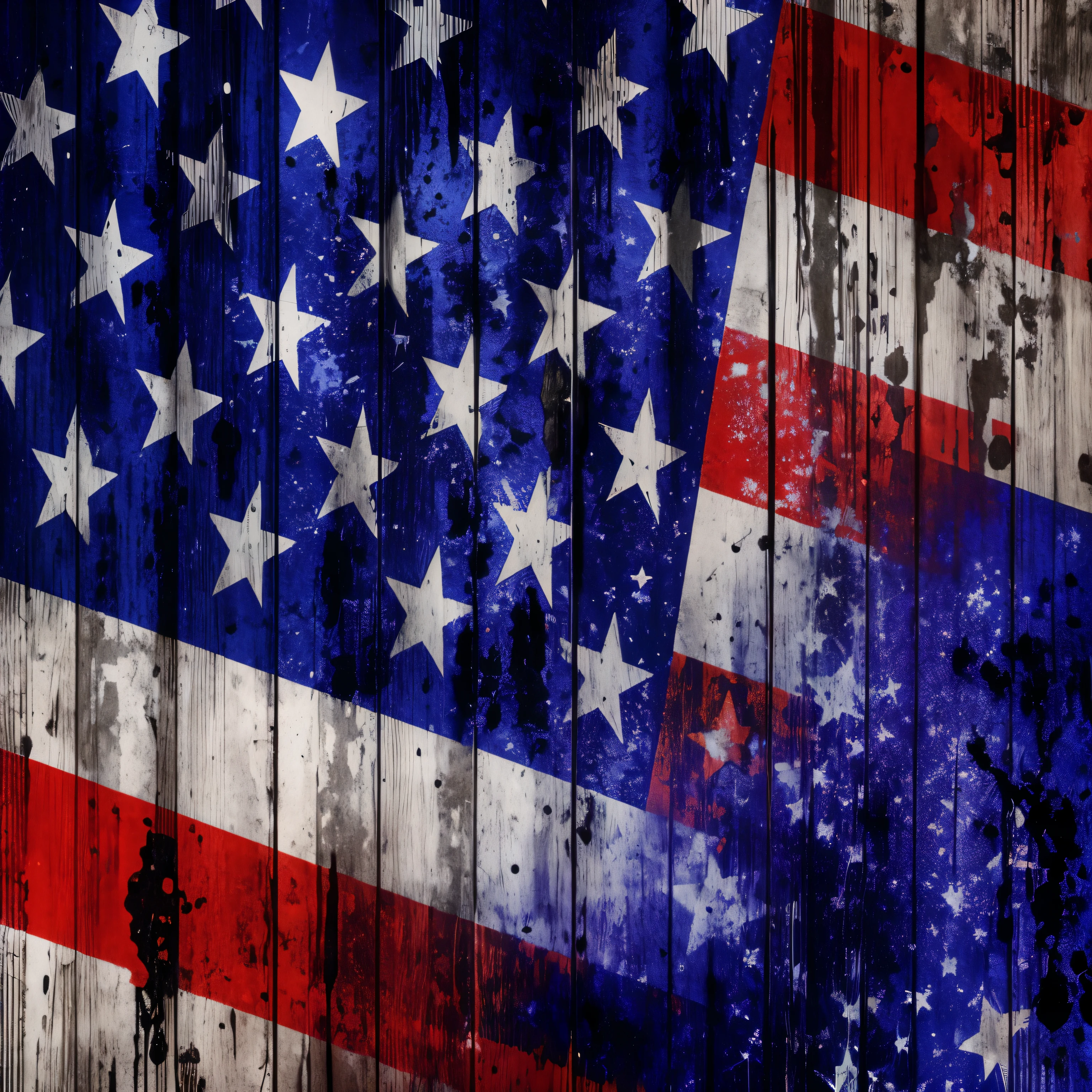 an image of a grungy American flag painted on a wooden wall, American flag, military)Stars and armbands, Vibrant American Colors, American flag on background, American flag, American flag, United States - September 20, America's bright colors, American flag in background, American flags, patriotic!, patriotic, Color red white blue and black, High resolution, High resolution, blinds