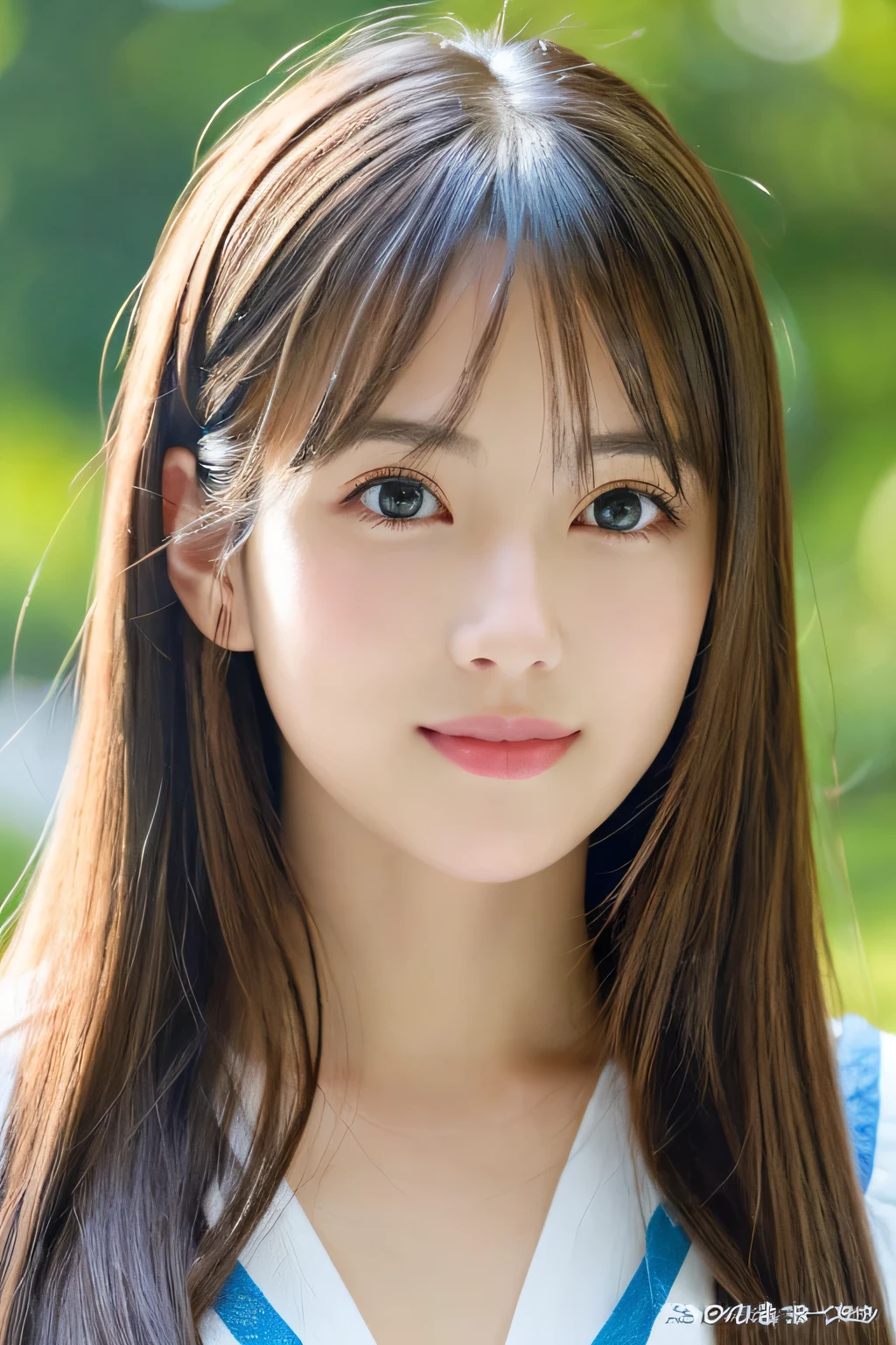 (((32k,high details,high detail、masterpiece,attention to detail,alone))),Raw photo & realistic atmosphere,beautiful dark blue eyes,detailed mouth,glossy lips,thin eyebrows,fine eyes、Soft white skin that shines in every detail、her deep black eyes are so beautiful,lip details、very beautiful face,very well-shaped face、lifelike face,shining beautiful lips,beautiful eyebrows,infinite reality, Realistic young gravure idol,she'she'she'she'she'she'very cute woman , young gravure idol, young gravure idol, Very beautiful and cute 21-year-old beautiful girl,incredibly beautiful and classy,21-year-old beautiful girl,natural soft light,(shiny hair,,Beautiful and kind eyes:1.5),gentle smile,well-shaped chest,medium long hair,tie hair,beautiful posture,no makeup,think ahead,