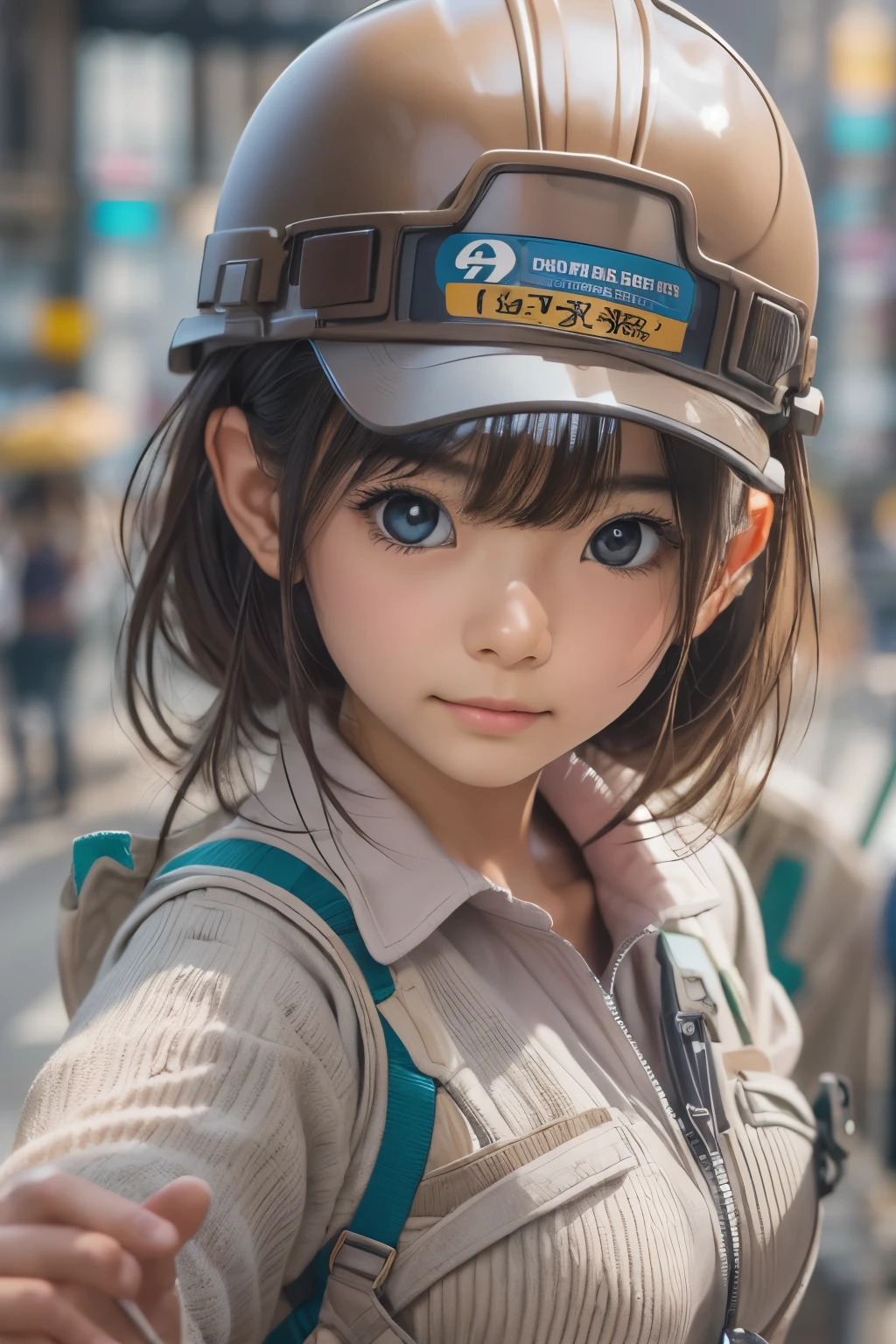 ((sfw: 1.4)),((detailed face, professional photography)), ((sfw, construction worker outfit, 1 Girl)), Ultra High Resolution, (Realistic: 1.4), RAW Photo, Best Quality, (Photorealistic Stick), Focus, Soft Light, ((15 years old)), ((Japanese)), (( (young face))), (surface), (depth of field), masterpiece, (realistic), woman, bangs, ((1 girl))