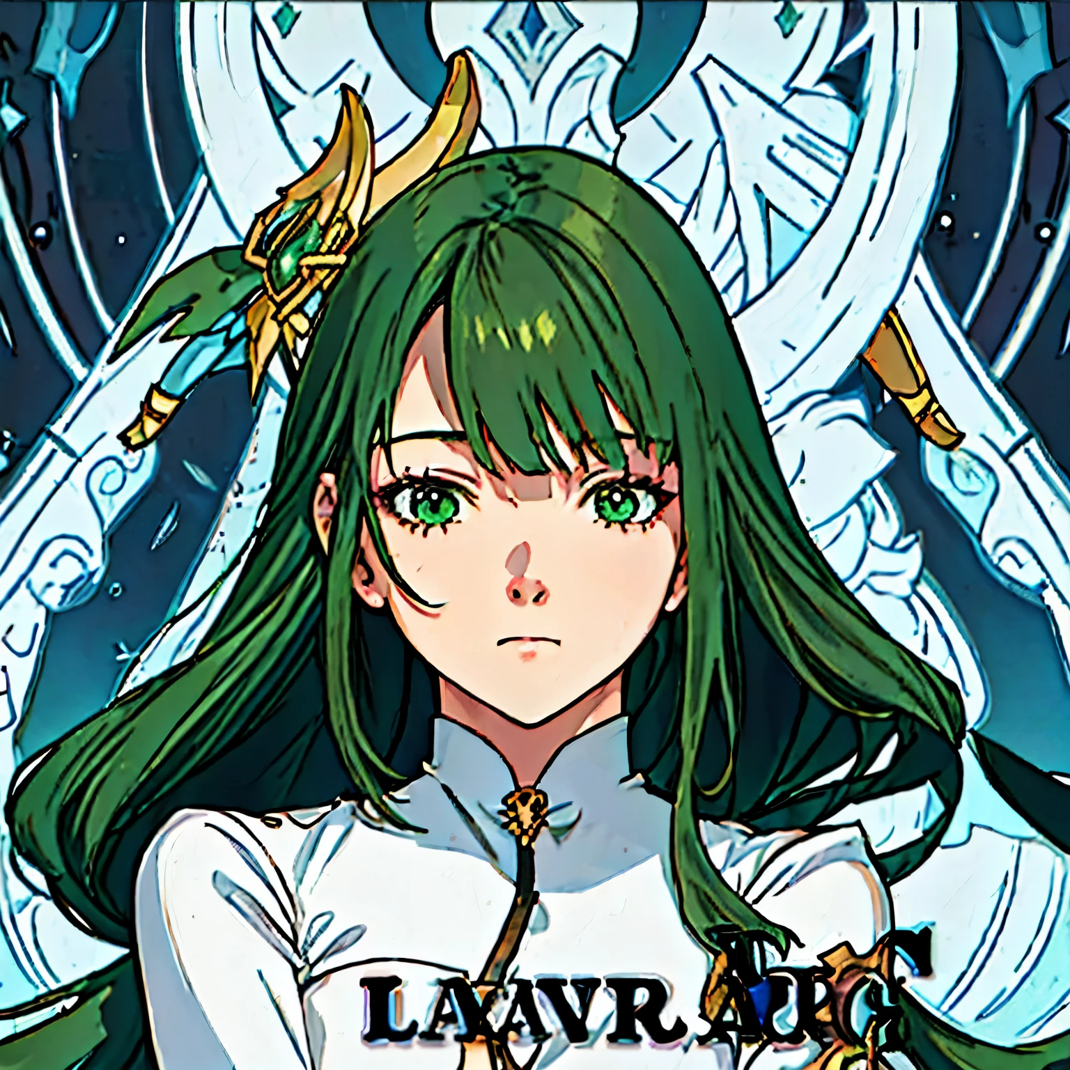 Woman with dark green hair, pale white skin, big breasts, sexy clothes, anime fantasy style, cold face, sharp eyes 