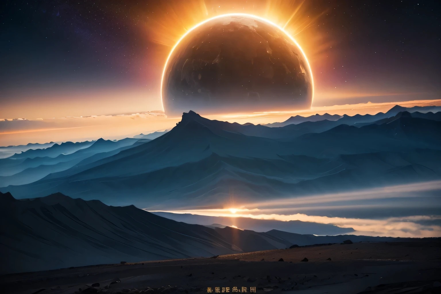 (Alien scenes)，(((Large alien building)))，Looking out from the space station, The landscape will be breathtaking. The station will be located in the midst of endless darkness, A space where stars gather, A distant planet is visible on the horizon. This planet will become majestic, Multicolored spheres, cloudy，Mountains and sea embellishment. Around the station, A series of activities will also be held, As spacecraft come and go, shipping supplies, equipment, and personnel. Some boats will be sleek and streamlined, While others are bulky and utilitarian, Designed for heavy lifting and long-distance transport. The space station itself will be an engineering marvel, Sparkling metal and glass centerpieces，stretching into space like a giant web. The modules that make up the station will be connected via slim connectors, curvy arms, Each station is equipped with communication antennas, Solar panels, and instruments. As the space station orbits Earth, The landscape below will change, Reveal new landscapes and hidden wonders. There may be huge craters, towering volcano, or deep canyons that stretch for miles.... Earth&#39;The color of s changes as the sun rises and sets, Cast long shadows on the landscape，Illuminate hidden valleys and mountain peaks. Despite the vastness of the space，A grand landscape, The space station will become a beacon of life and activity, It is a testament to humankind’s ingenuity and determination to explore and conquer the unknown.. (((masterpiece))), ((best quality)), actual, 8K, super detailed, actual, landscape, concept art, Highly detailed RAW color photos, side angle, (lens flare:0.7), particle effect, Ray tracing, movie lighting, Shallow depth of field, Shot with Sony Alpha 1, 50mm wide angle lens, sharp focus, movie stills, dynamic poses., 1 planet,