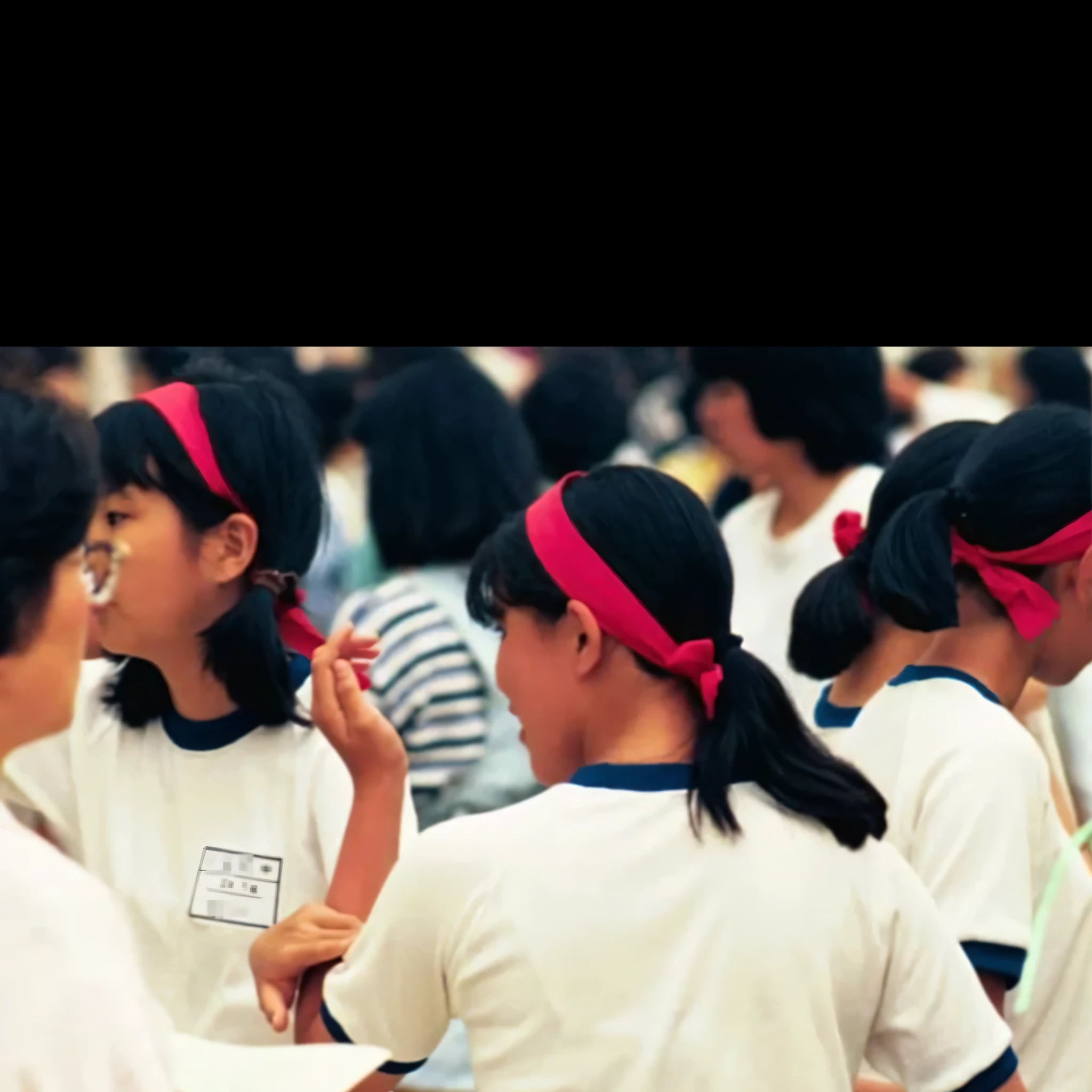 several girls in shorts and white shirts are standing in a line, Hmm、dirty candid photos, very short pants, japanese , in shorts, exposed thighs, wearing Japanese , thighs, hot pants, short shorts, round thighs, wearing shorts and a T-shirt, exposed thighs!!!, muscular thighs, Japan 1980s, The biggest ass ever