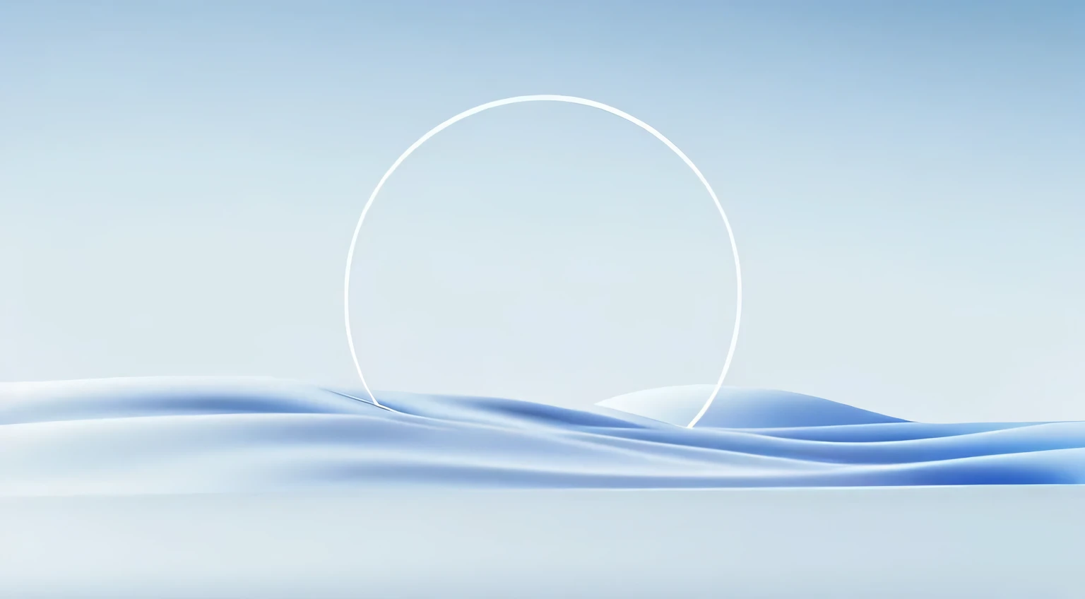 There is a white circle on a blue background,There is a white circle on it, minimal background, simple background, Sandy white moon landscape, Liquid simulation background, simple background, ethereal background, abstract nature landscape, round background, background with, white desert background, isolated Backdrop, minimalistic composition, minimal composition, Smooth curvature design, Rippled white landscape, empty background