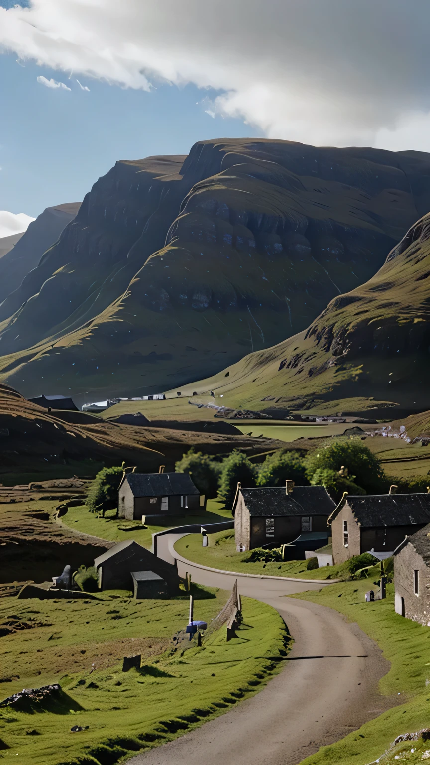 Remote village in the Scottish Highlands