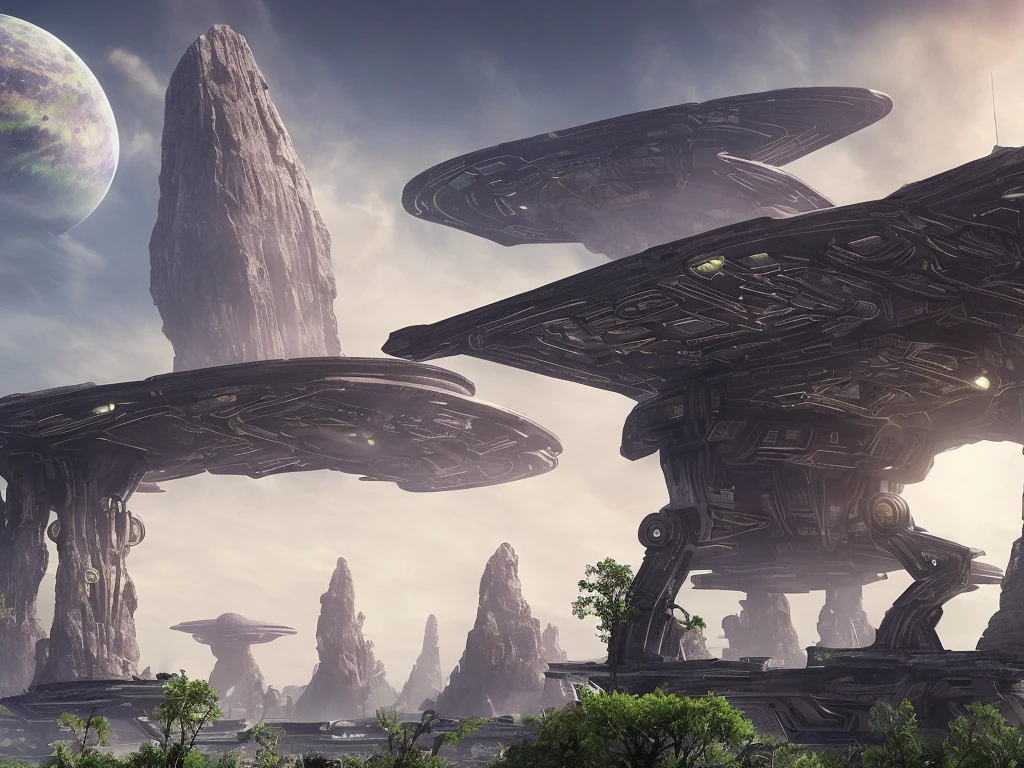 (best quality,4k,8k,highres,masterpiece:1.2),ultra-detailed,(realistic,photorealistic,photo-realistic:1.37),alien landscape,invasion,extraterrestrial beings,flying saucers,bizarre vegetation,unearthly atmosphere,moonlit sky,ominous clouds,ancient ruins,surreal colors,dark shadows,unsettling silence,sinister glow,abandoned cities,mysterious structures,otherworldly technology,awe-inspiring architecture,alien creatures,intricate patterns,breath-taking vistas,alien invasion imminence,epic battle,laser beams,pulsating energy,massive explosions,strained determination,courageous resistance,desperate struggles,tense atmosphere,unexpected allies,immersing the viewer in a sci-fi spectacle