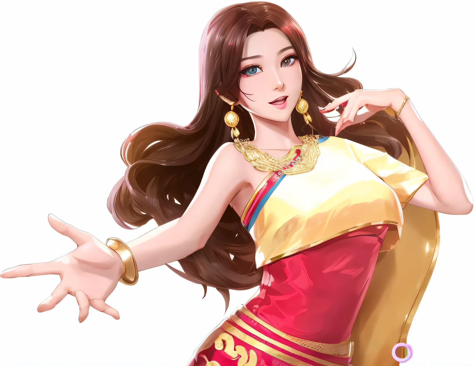 une femme vêtue d'a red dress is playing a casino game, inspired by Pu Hua, tendance chez CGSTATION, portrait de Darna moderne, reine de la mer Mu Yanling, inspiré de Lan Ying, anime thai girl, Xianxia complet du corps, tendance sur cgstation, inspired by Ju Lian, inspired by Luo Mu, kda