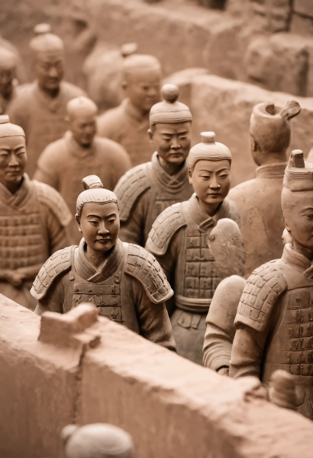 Terracotta Warriors Holding Cameras